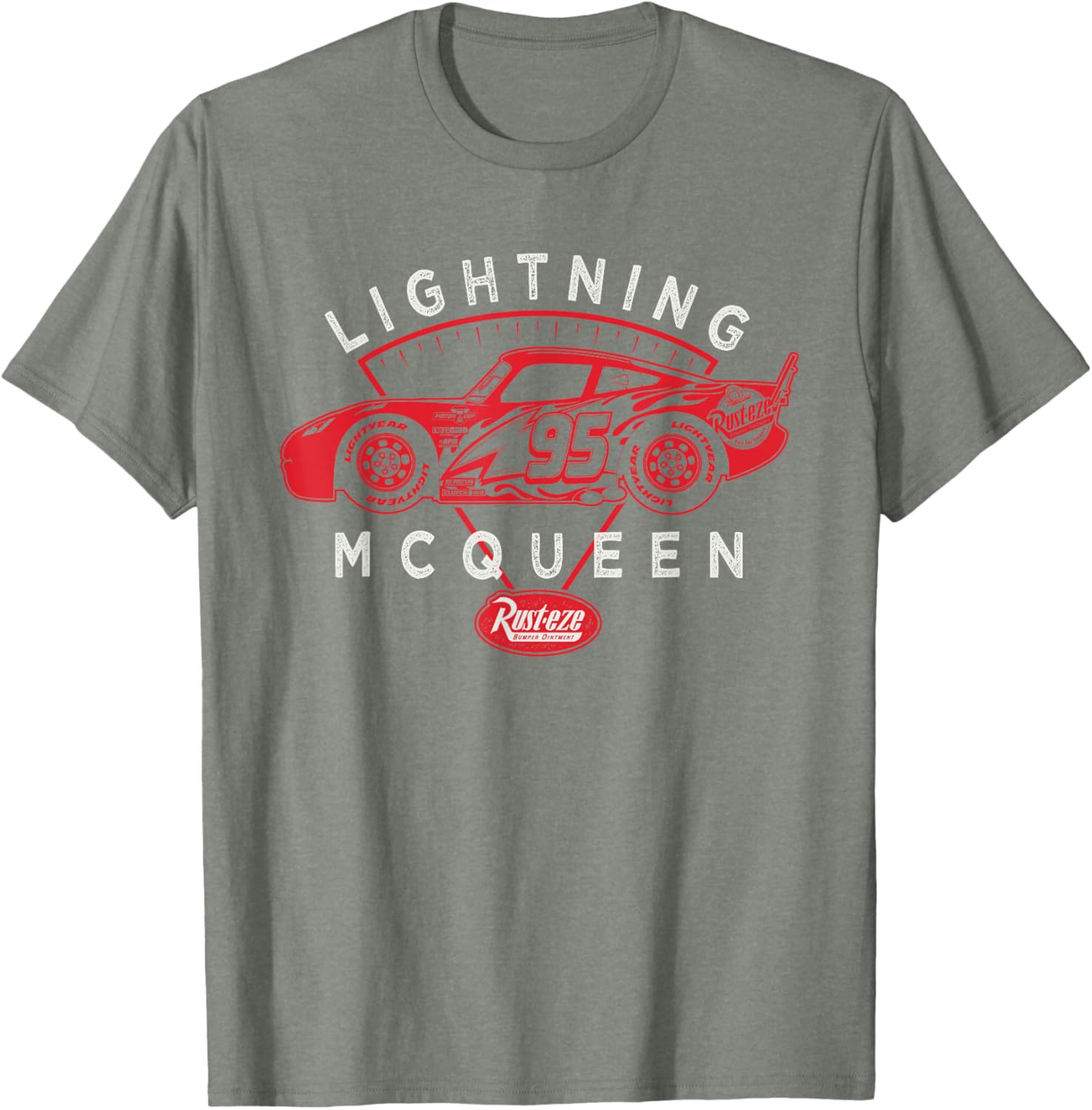 Lightning McQueen Rust-Eze Logo T-Shirt for Disney and Pixar Fans - 1