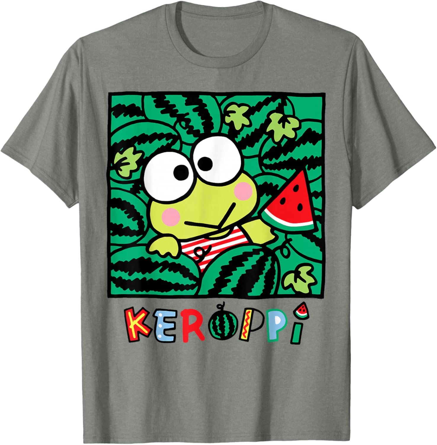 Keroppi Watermelon Summer Fun T-Shirt for Kids and Adults - 6