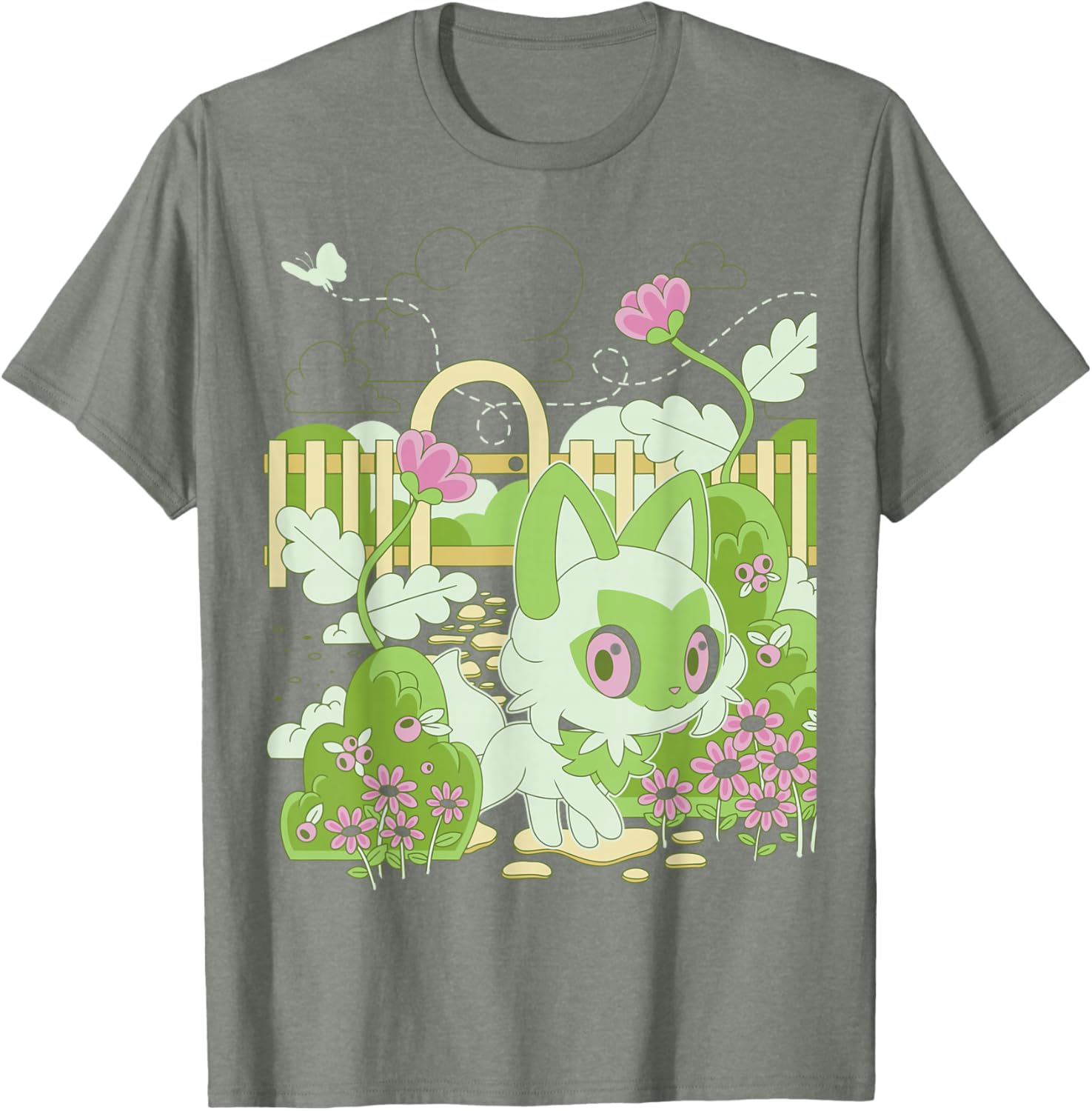 Cute Sprigatito Nature T-Shirt - Perfect for Pokémon Fans and Adventures - 1