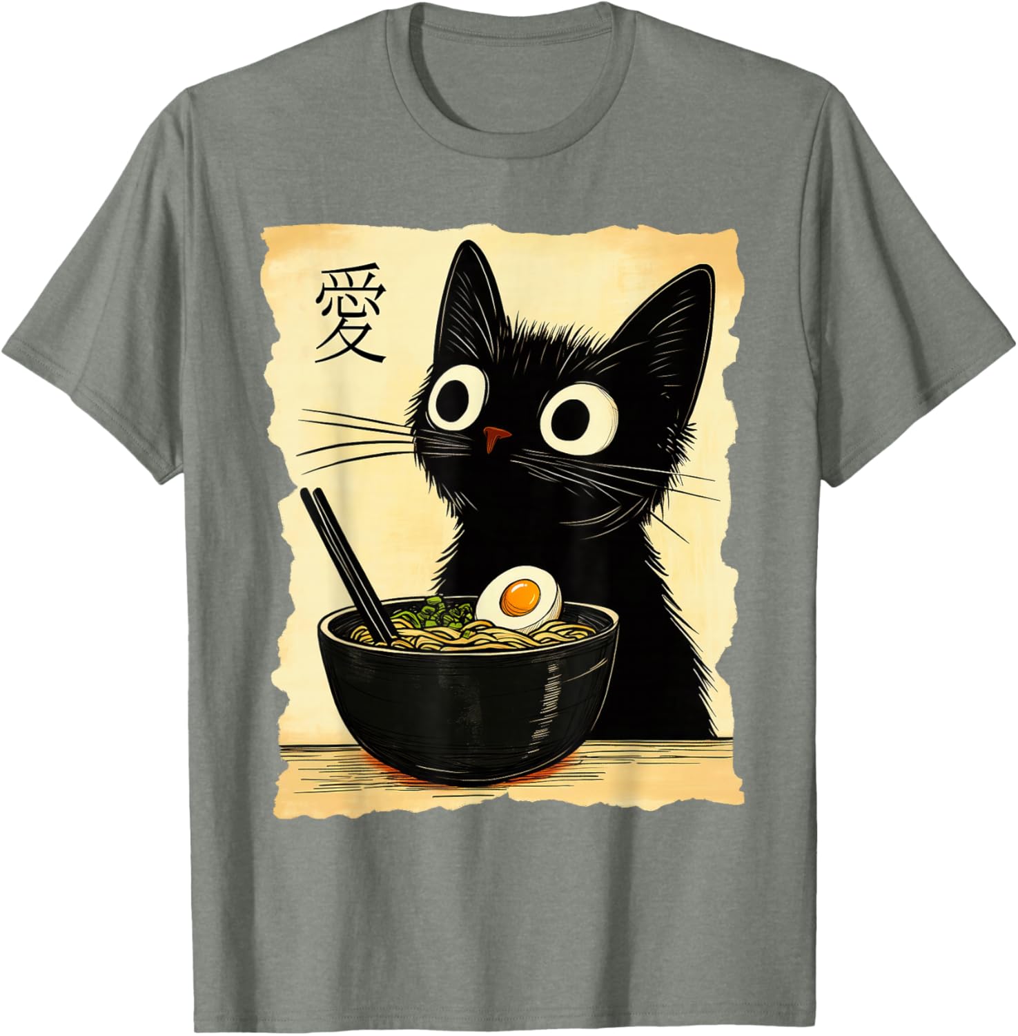 Funny Cat Ramen Graphic Tee Cute Japanese Kawaii Anime Cat T-Shirt - 19