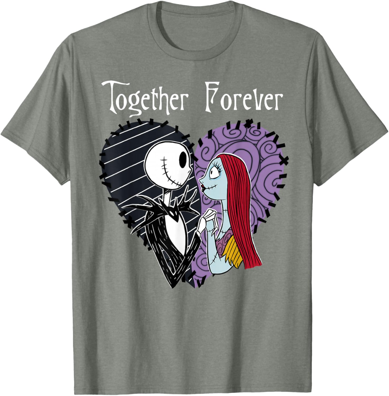 Disney The Nightmare Before Christmas Jack and Sally Together T-Shirt - 5