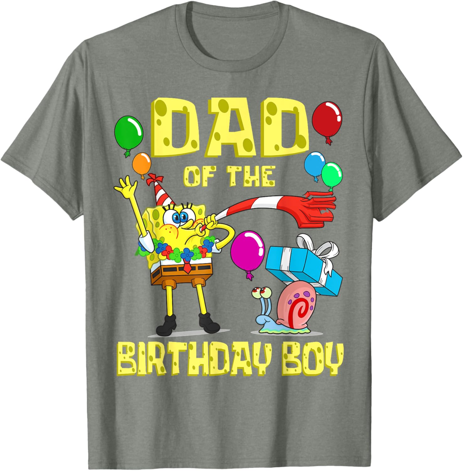 SpongeBob Daddy of the Birthday Boy Theme T-Shirt for Fun Parties - 1