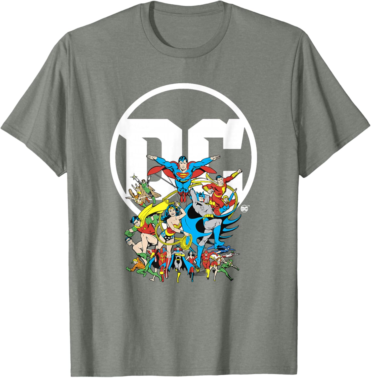 DC Comics Character Group Logo Poster T-Shirt for Fans and Collectors - 6