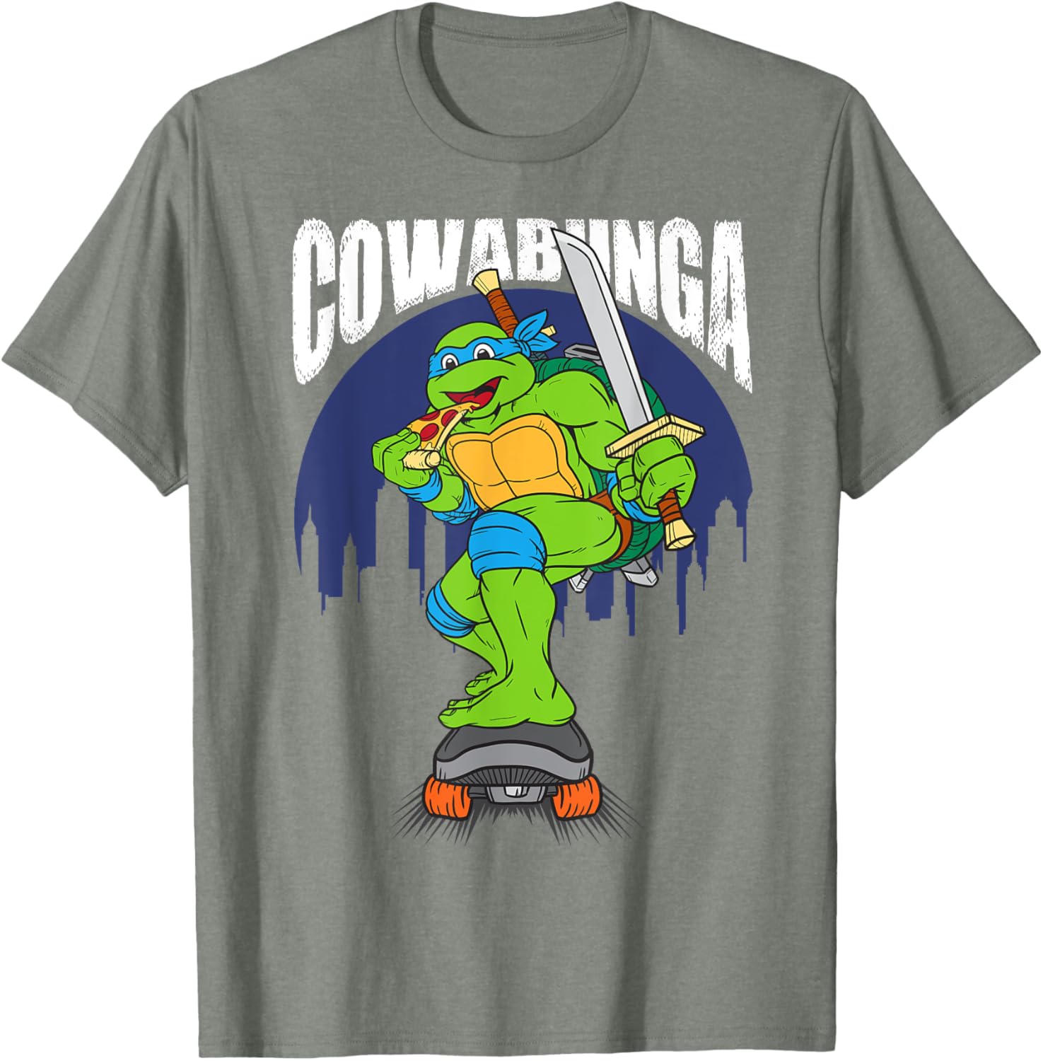 Cowabunga Leonardo on Skates T-Shirt - Fun Teenage Mutant Ninja Turtles Gear - 20