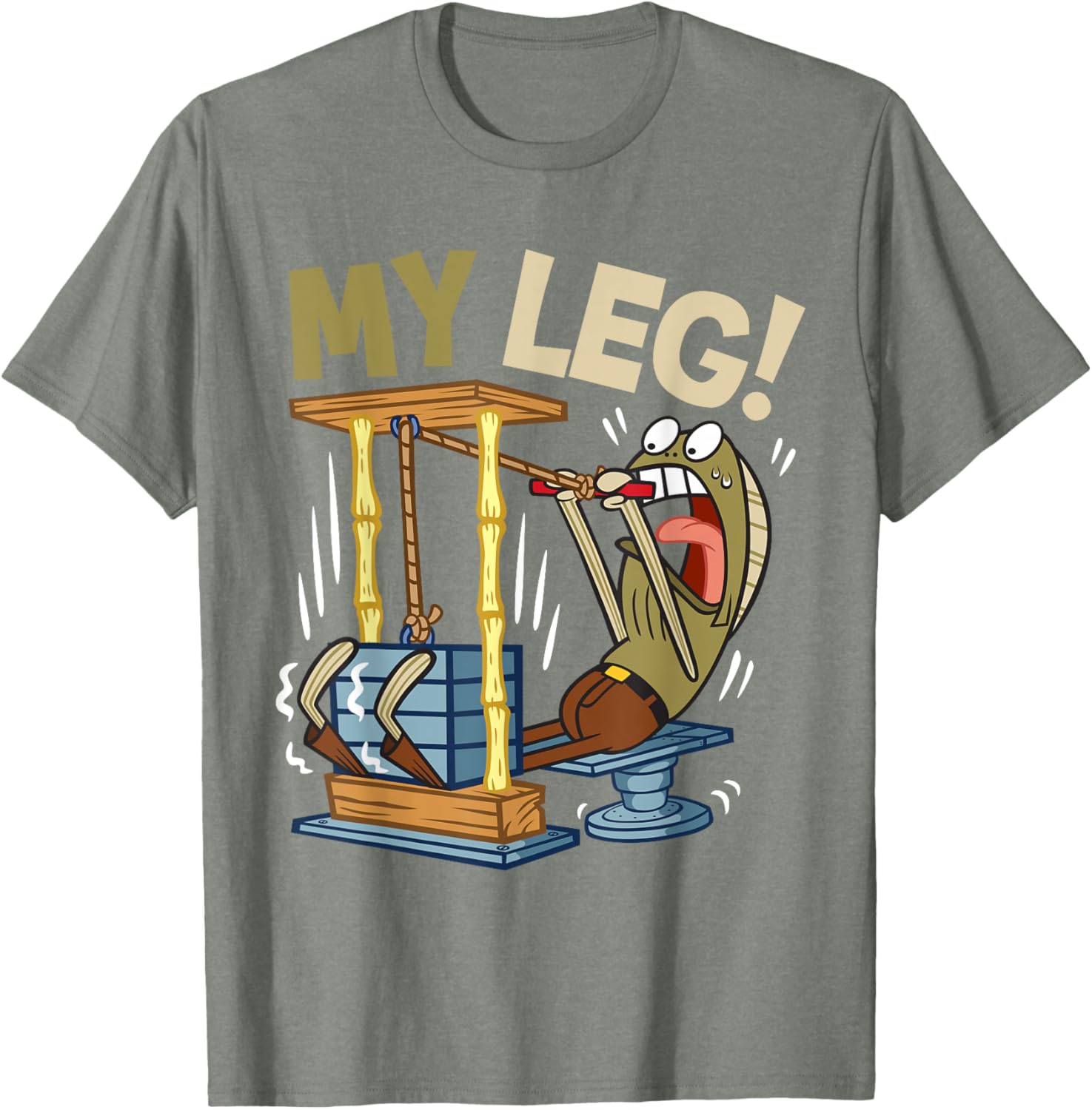 Mademark SpongeBob My Leg Legs Day Weightlifting Gym T-Shirt for Fans - 5