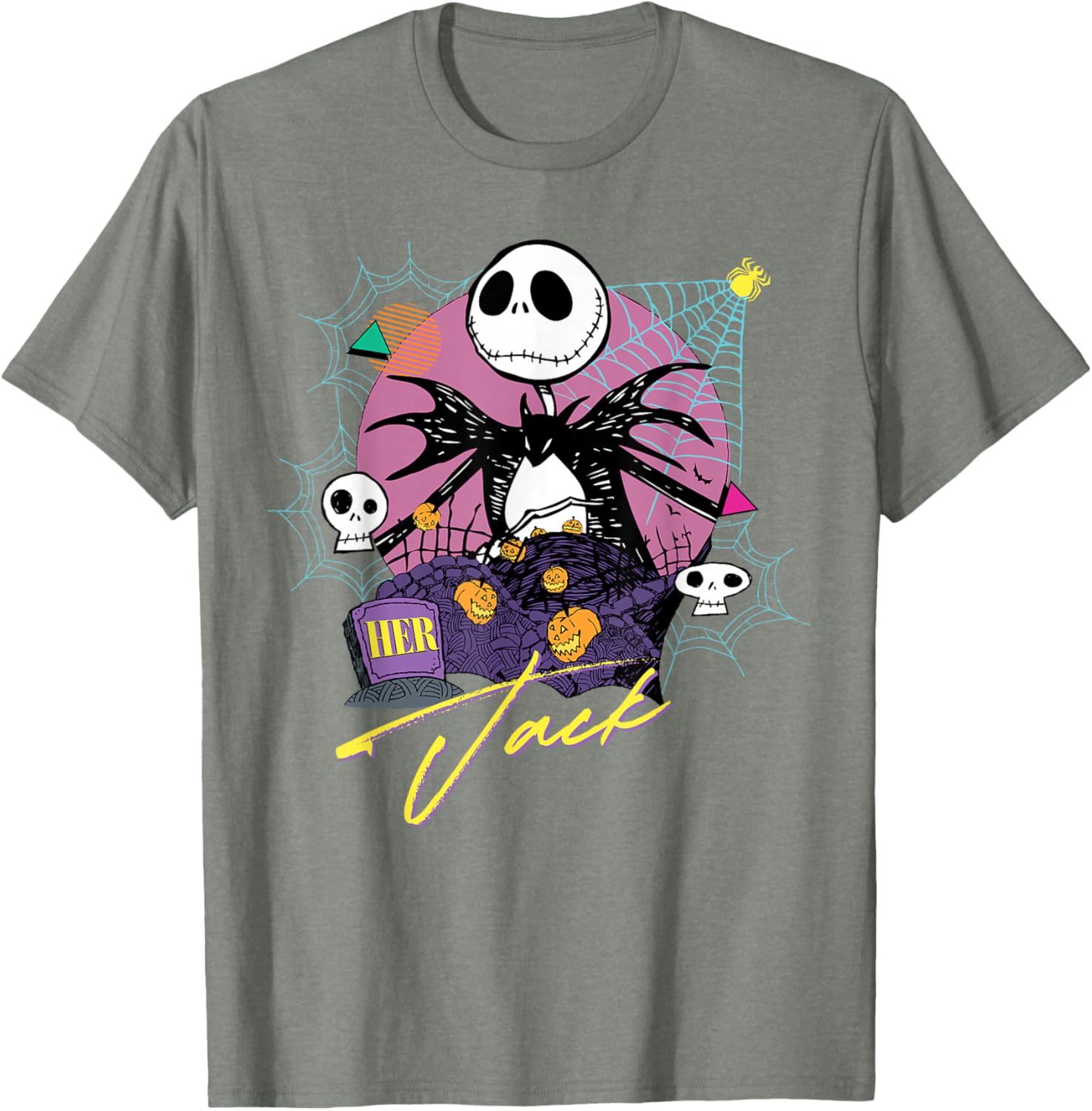 Disney The Nightmare Before Christmas Matching Her Jack T-Shirt for Fans - 1
