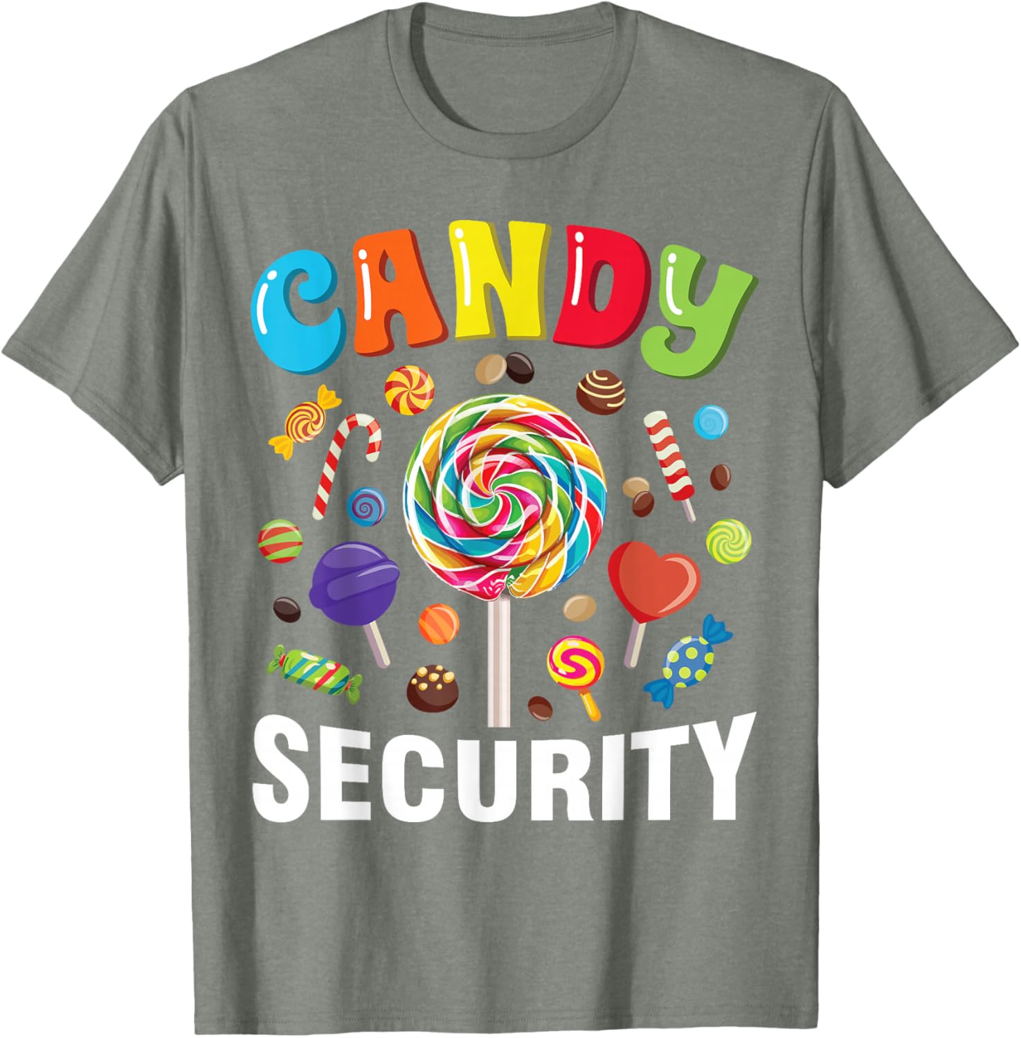 Funny Candy Security Halloween Costume T-Shirt for Spooky Fun - 17