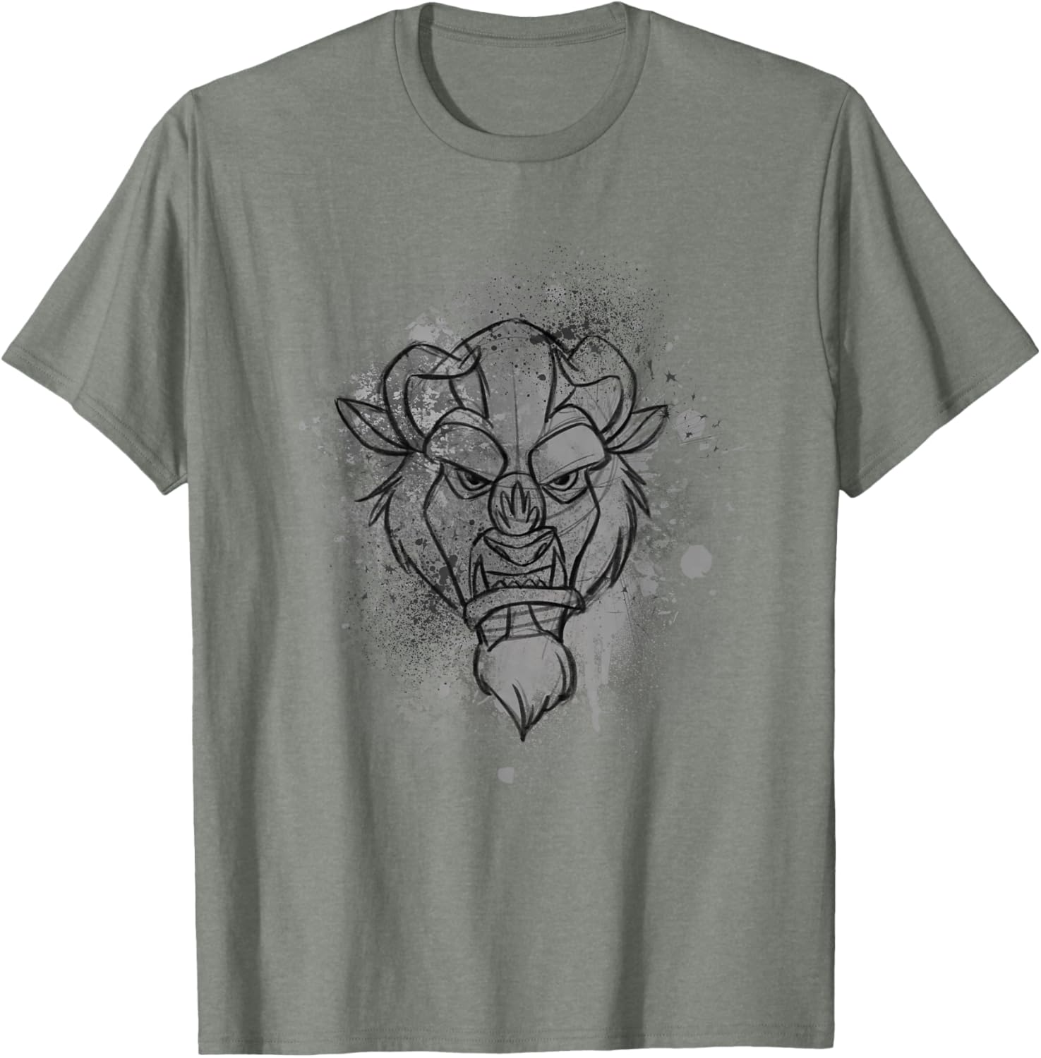 Disney Beauty and the Beast Ink Splatter Beast T-Shirt for Fans - 10