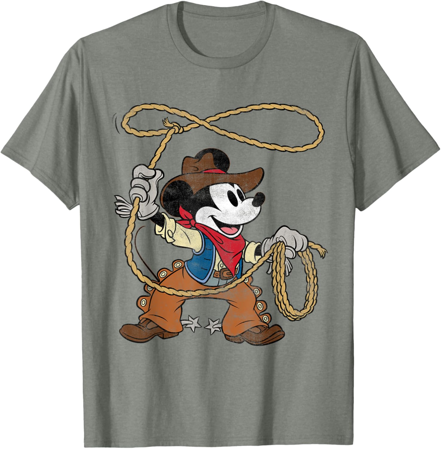 Vintage Mickey Mouse Cowboy T-Shirt for Fun Western Style Fashion - 29