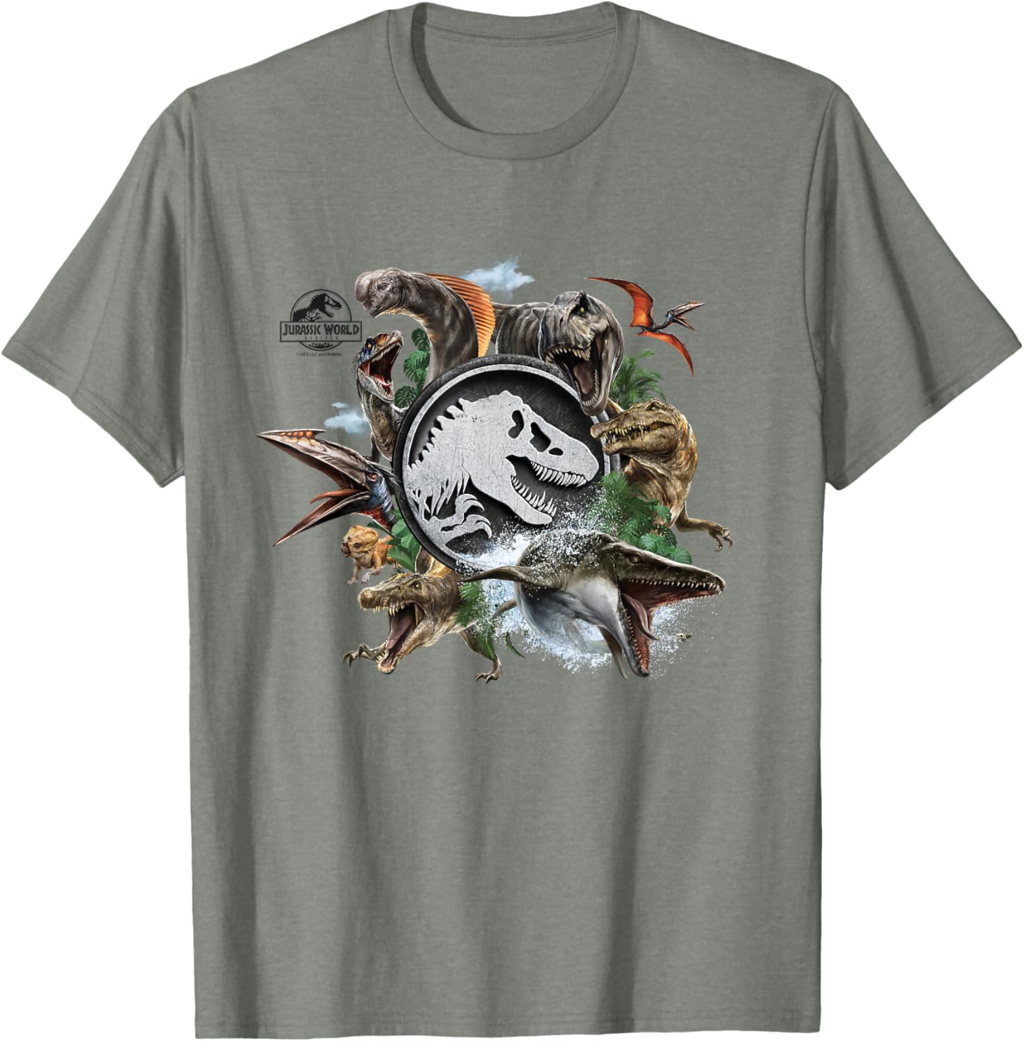 Jurassic World Rebirth Circle Logo Dinosaur T-Shirt for Fans and Collectors - 1