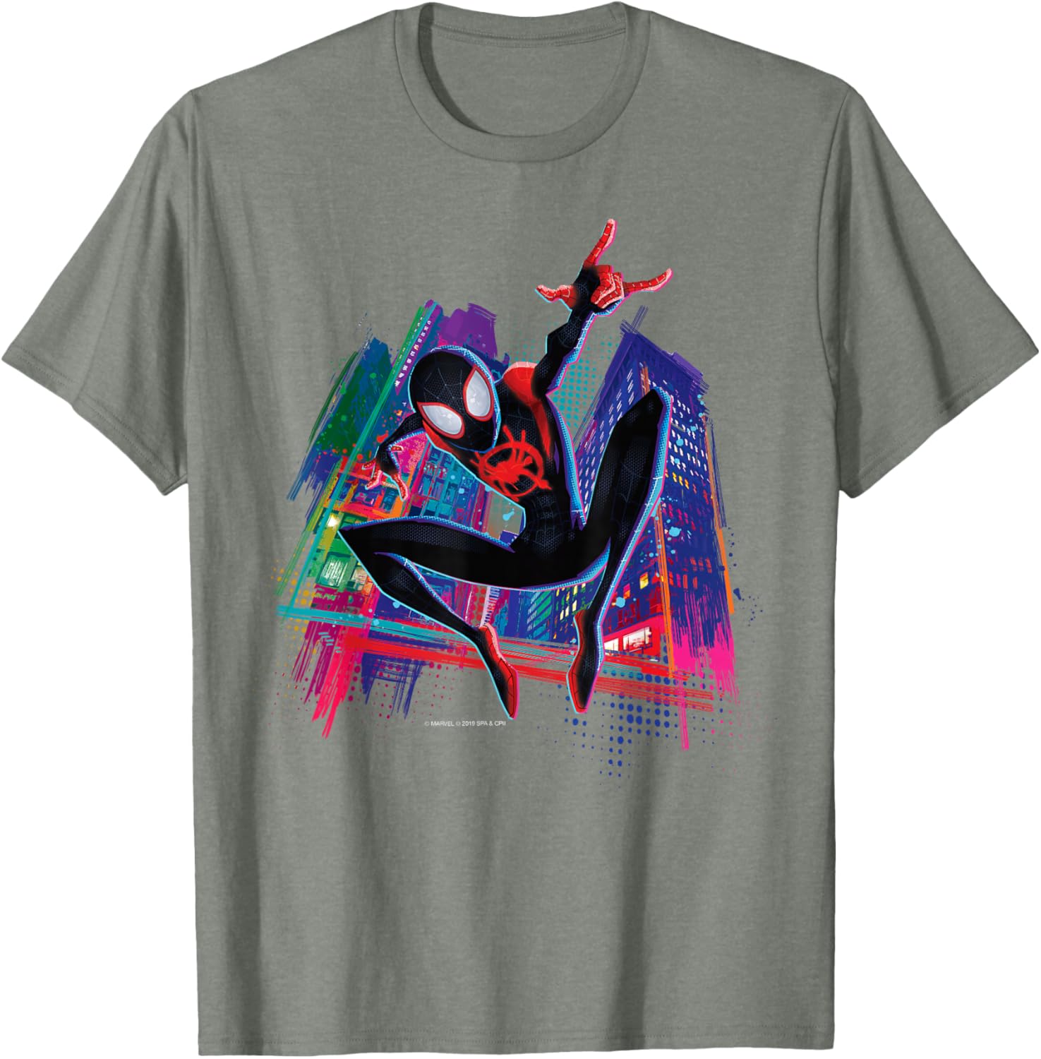 Spider-Man Miles Morales Graffiti City T-Shirt for Stylish Fans - 25