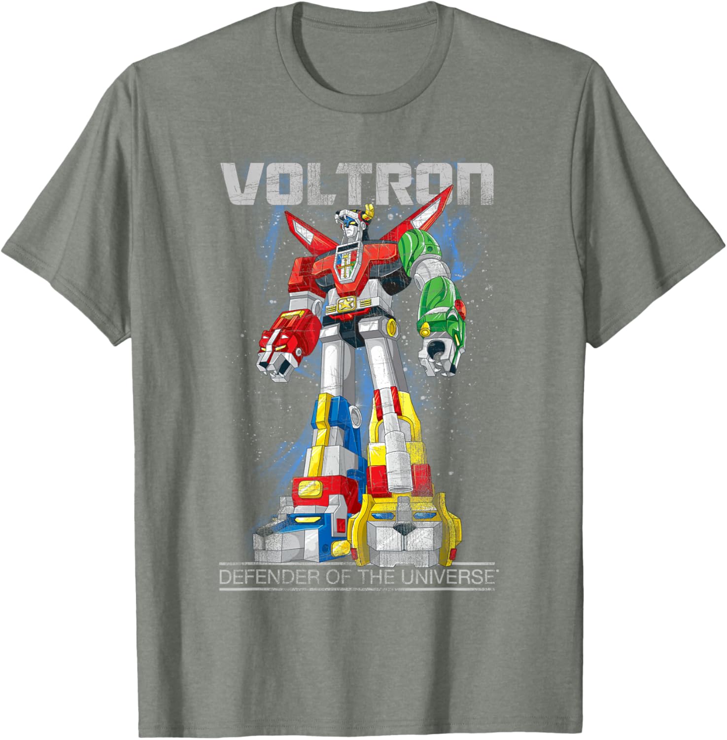 Voltron Retro Defender Distressed T-Shirt for Fans and Collectors - 6