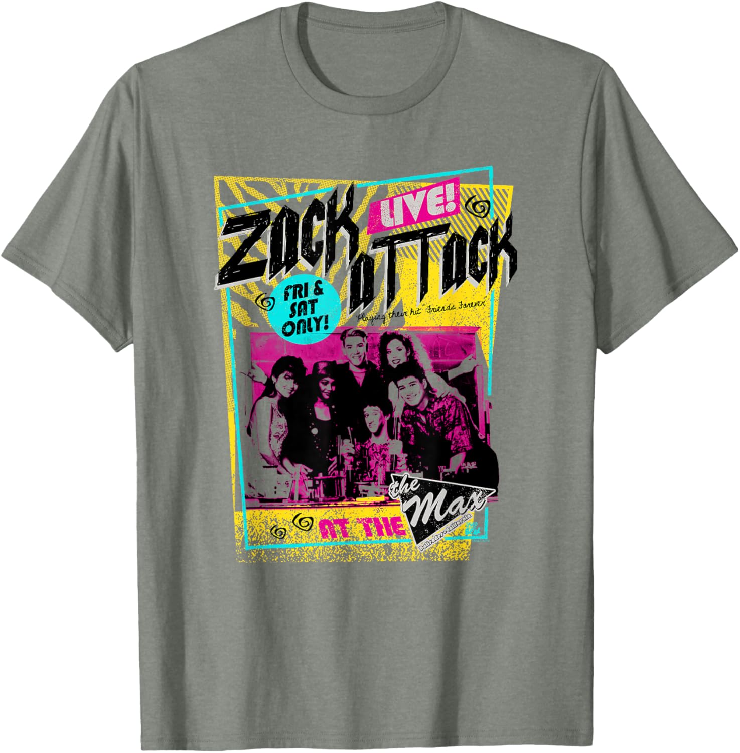 Saved By The Bell Zack Attack Live Tee - Fun Retro Graphic Shirt - 10