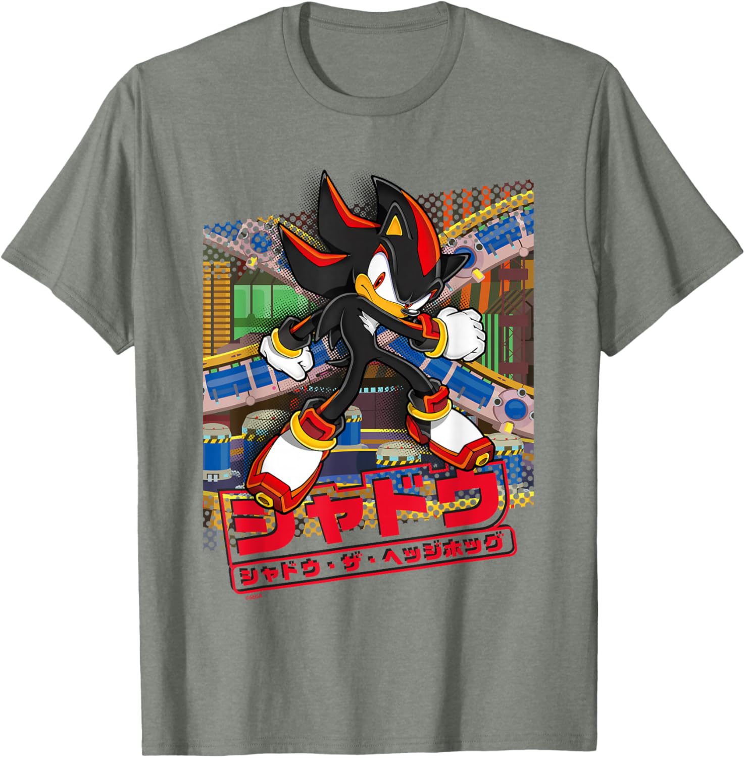 Sonic the Hedgehog Shadow T-Shirt Japanese Logo Fun Graphic Tee - 18
