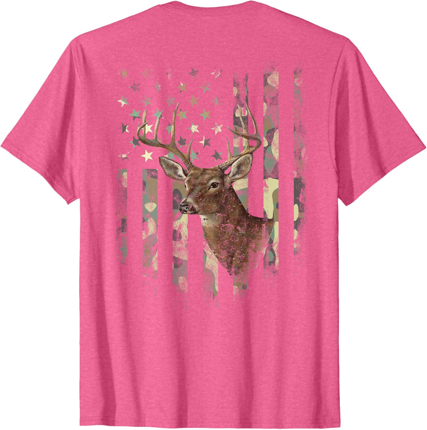 American Flag Deer Hunting Camo T-Shirt for Men, Women, and Kids - 27
