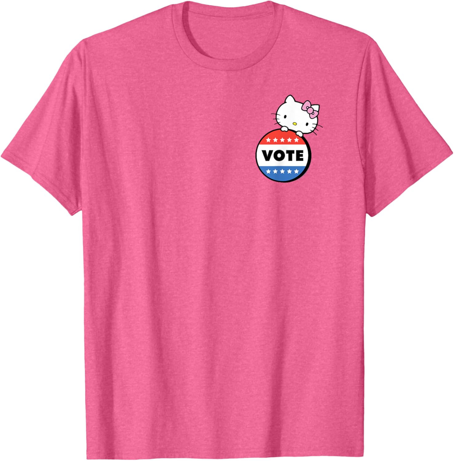Hello Kitty Vote Button T-Shirt for Fun Fashion and Cute Style - 4