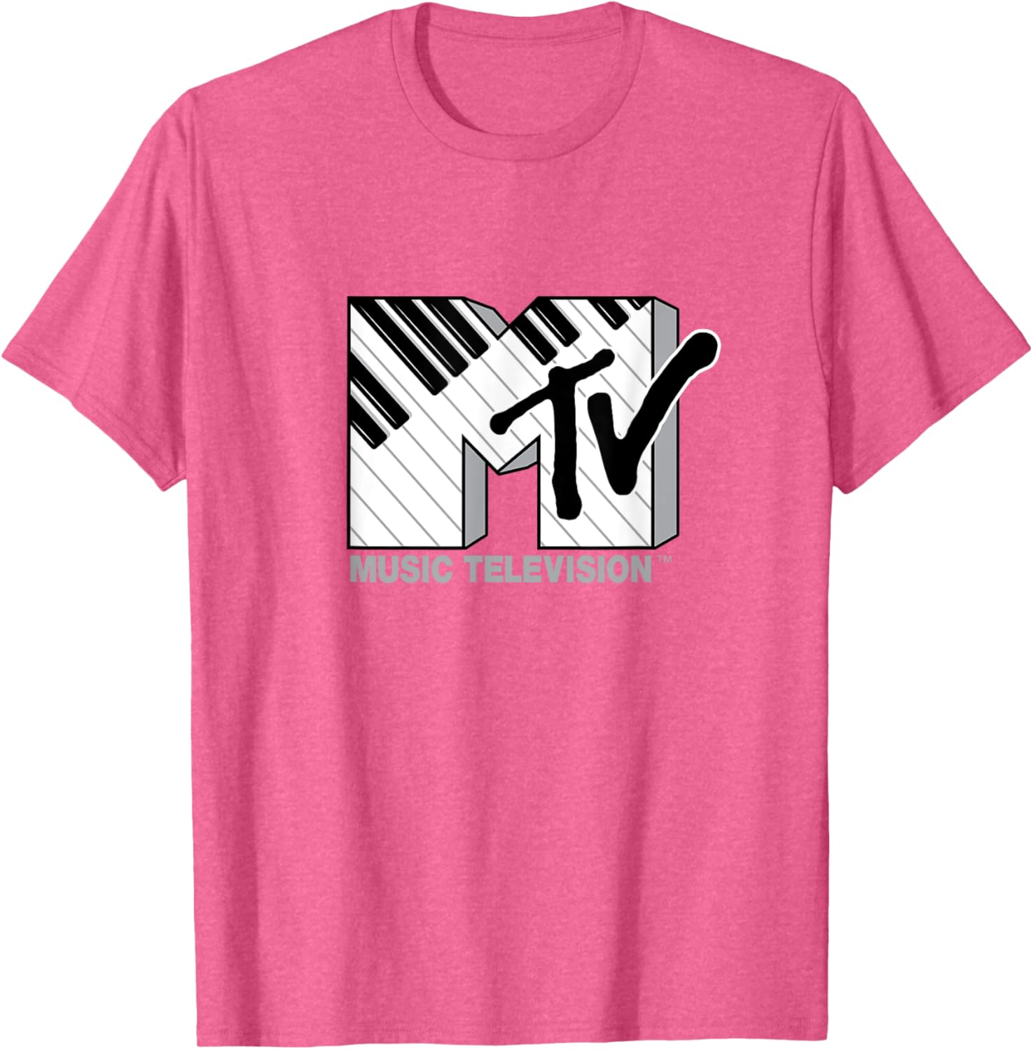 Mademark x MTV Official Logo T-Shirt with Black and White Piano Keys - 26