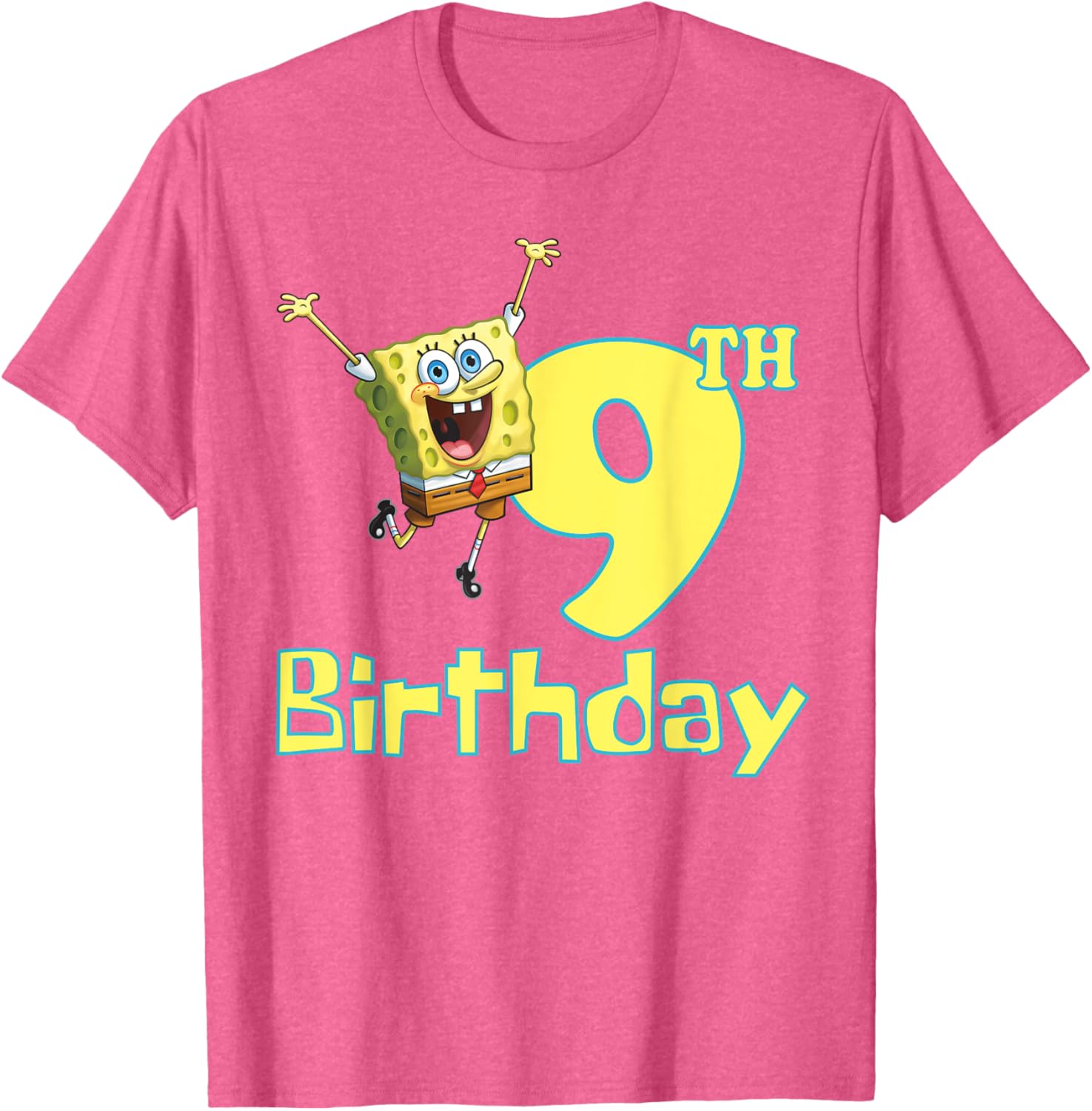 Mademark SpongeBob SquarePants 9th Birthday T-Shirt for Kids - 1