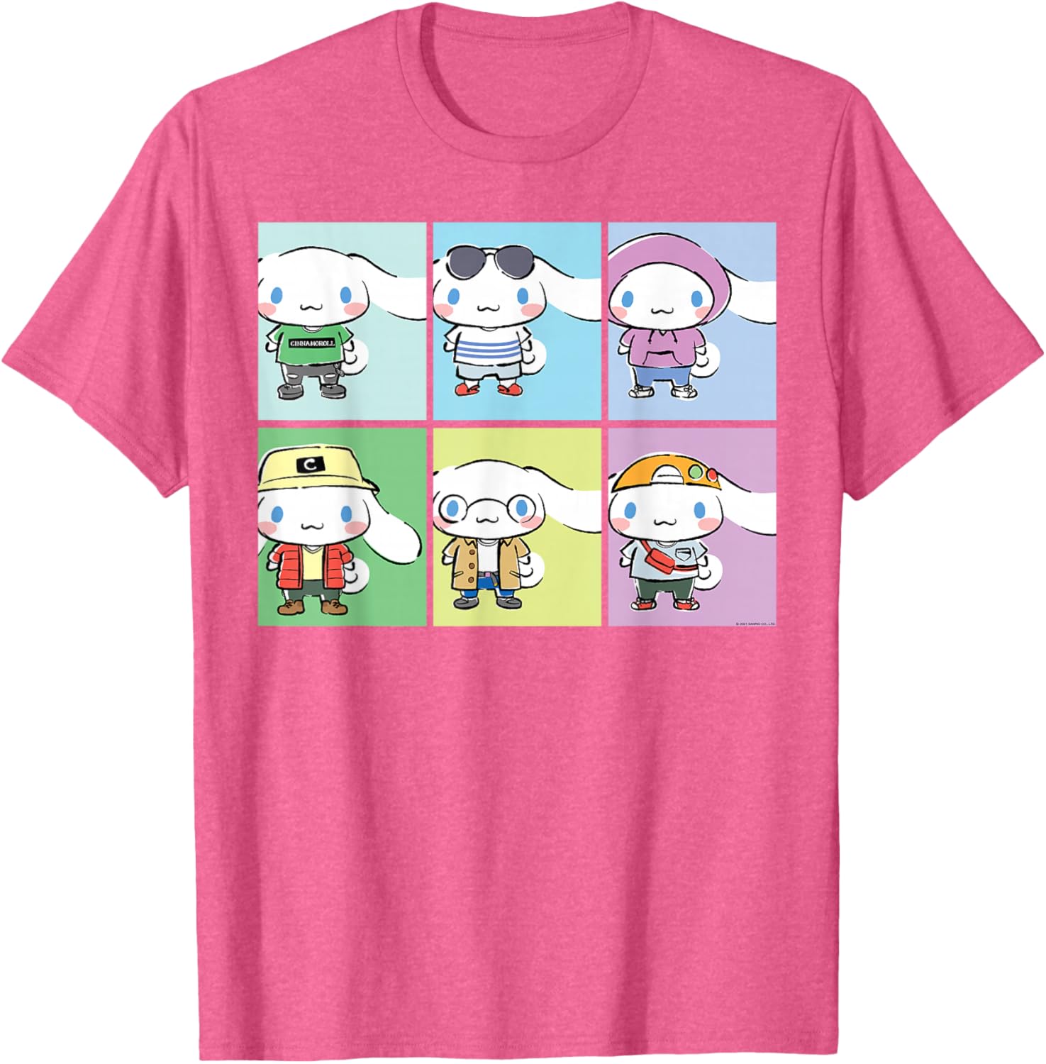 Cinnamoroll Collection Streetwear Squares T-Shirt for Trendy Fashion Lovers - 18