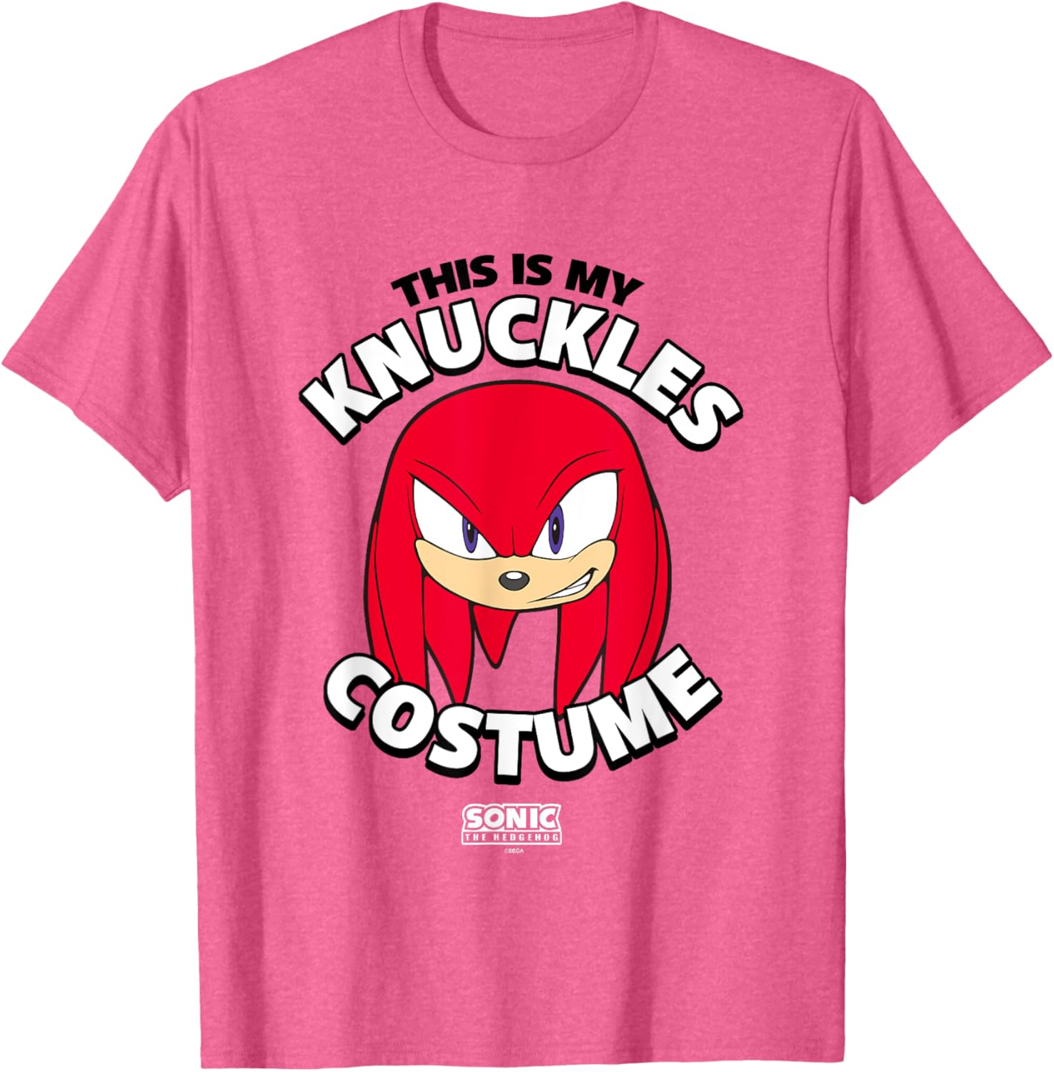 Sonic The Hedgehog Knuckles Costume T-Shirt Perfect for Halloween Fun - 8