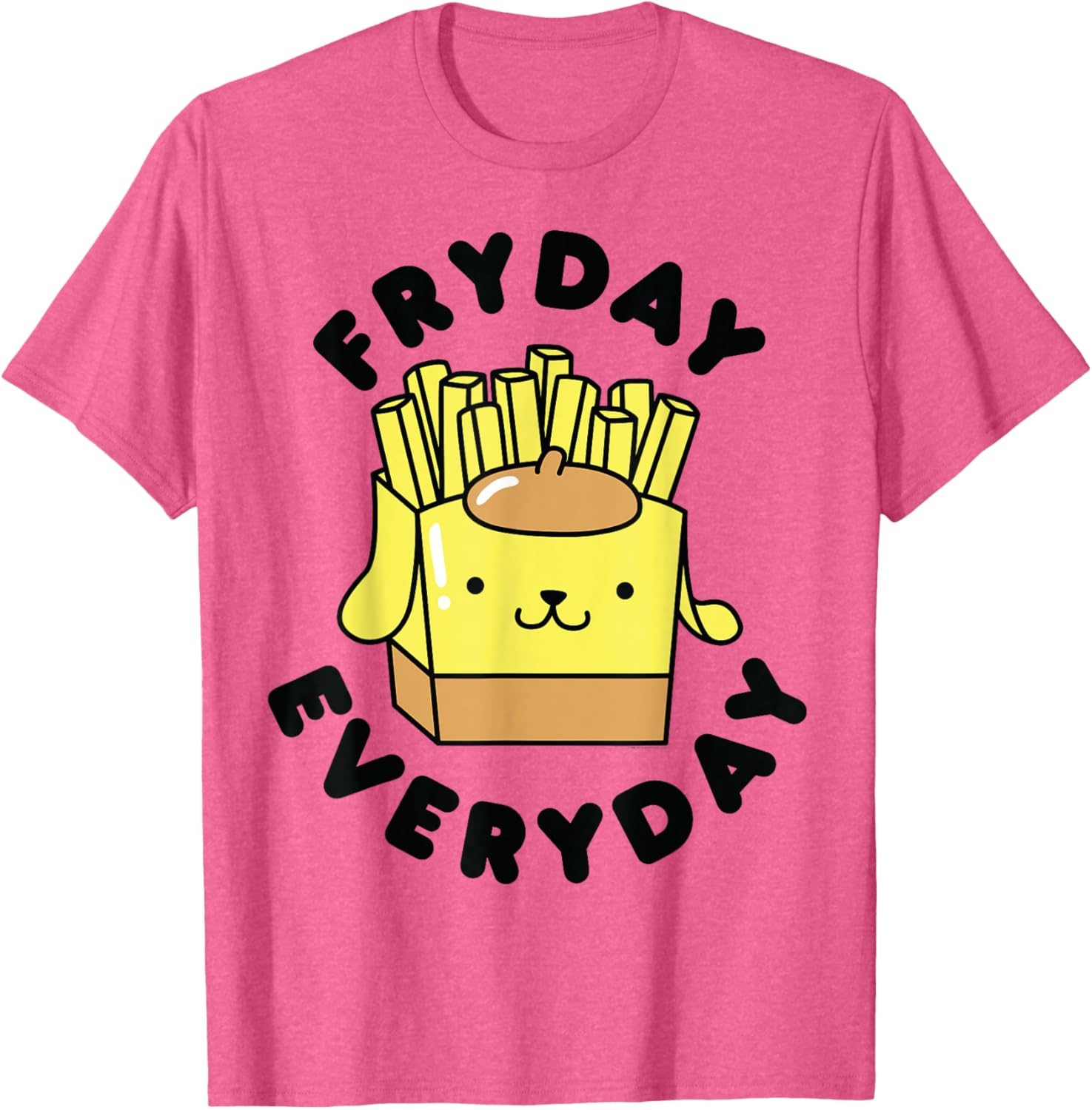 Pom Pom Purin French Fries Fryday T-Shirt for Fun Casual Wear - 12