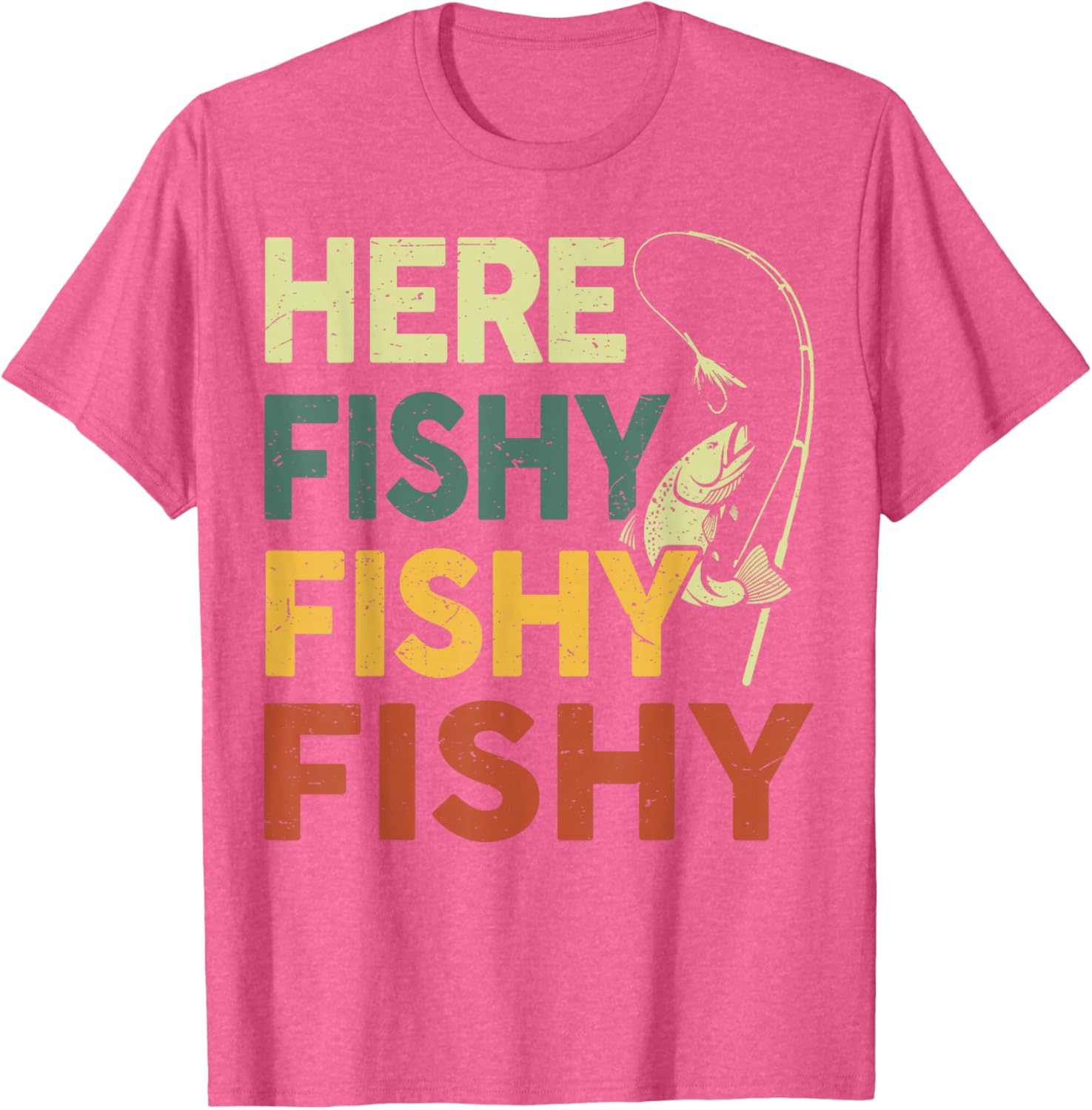Funny Fishing Shirt for Dad - Men Here Fishy Graphic Tee for Bass Lovers - 13