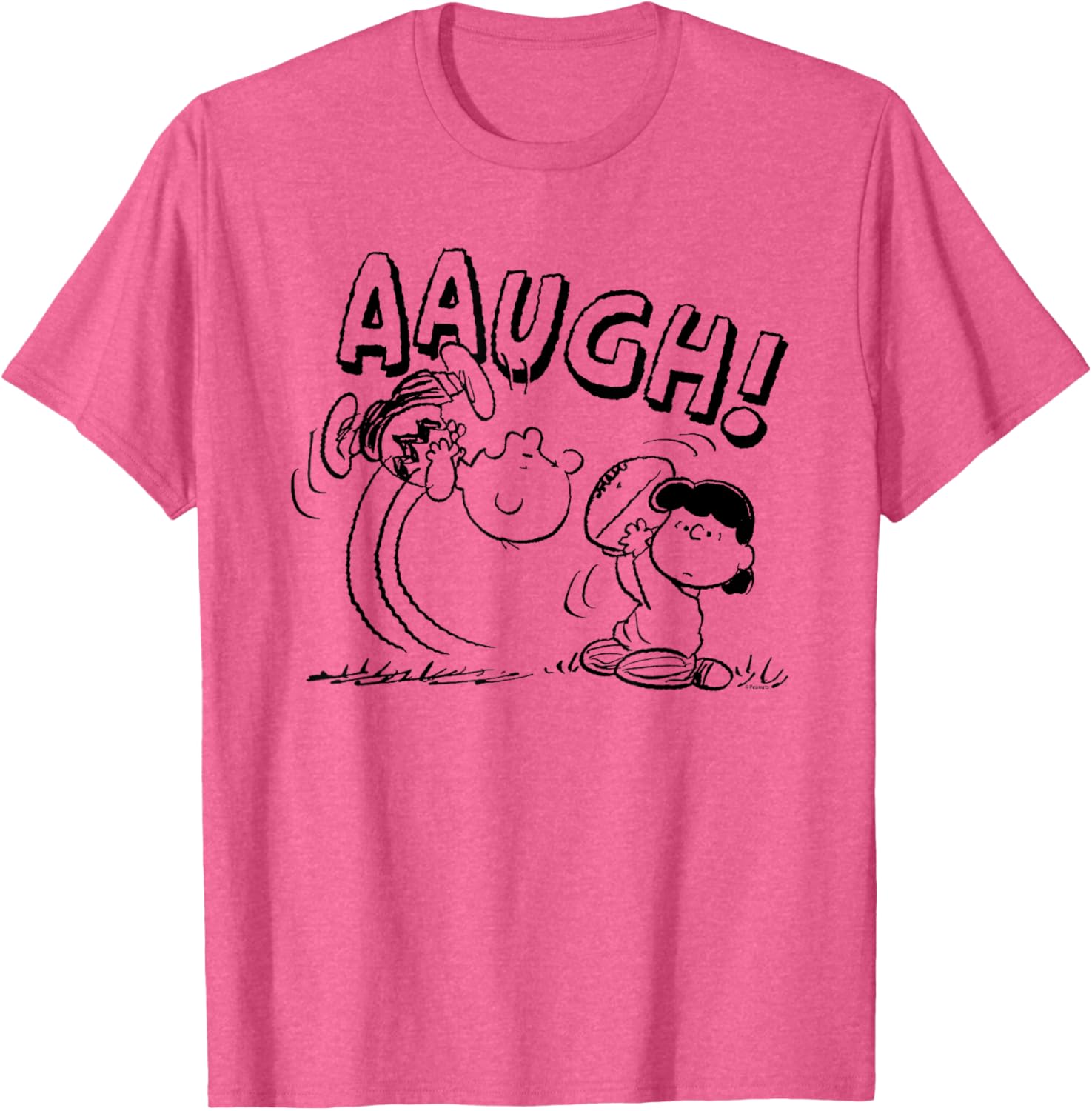 Charlie Brown Lucy Football Kick T-Shirt Fun Peanuts Graphic Tee - 7
