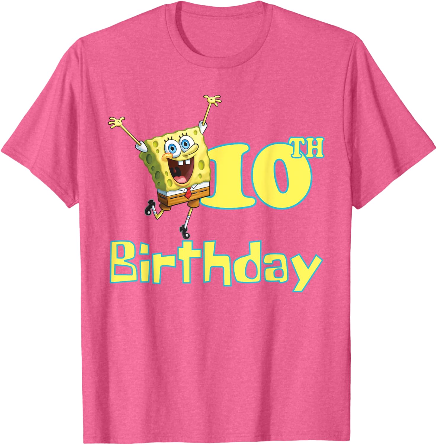 Mademark SpongeBob SquarePants 10th Birthday T-Shirt for Kids and Fans - 22