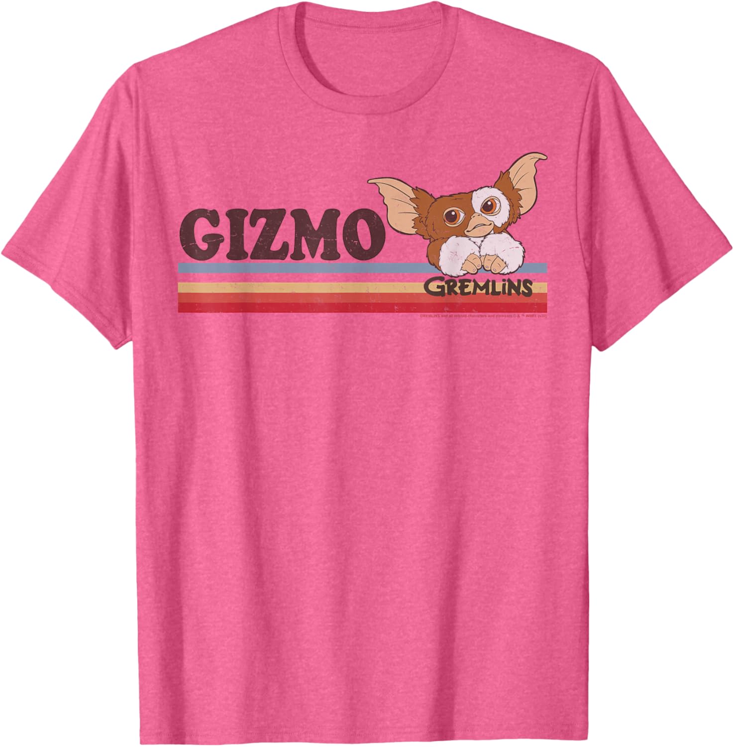 Retro Gremlins Gizmo Stripes T-Shirt for Fans of Classic Movies - 2