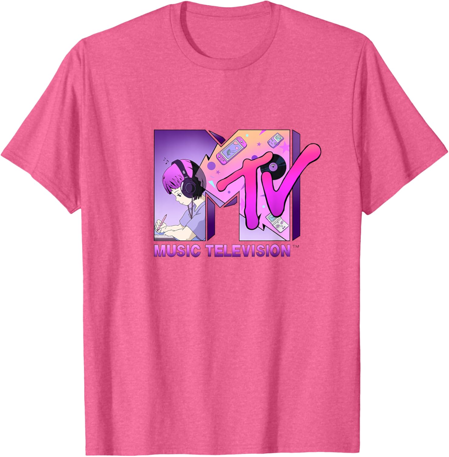 Mademark x MTV Anime Gamer Style T-Shirt with Official MTV Logo - 16