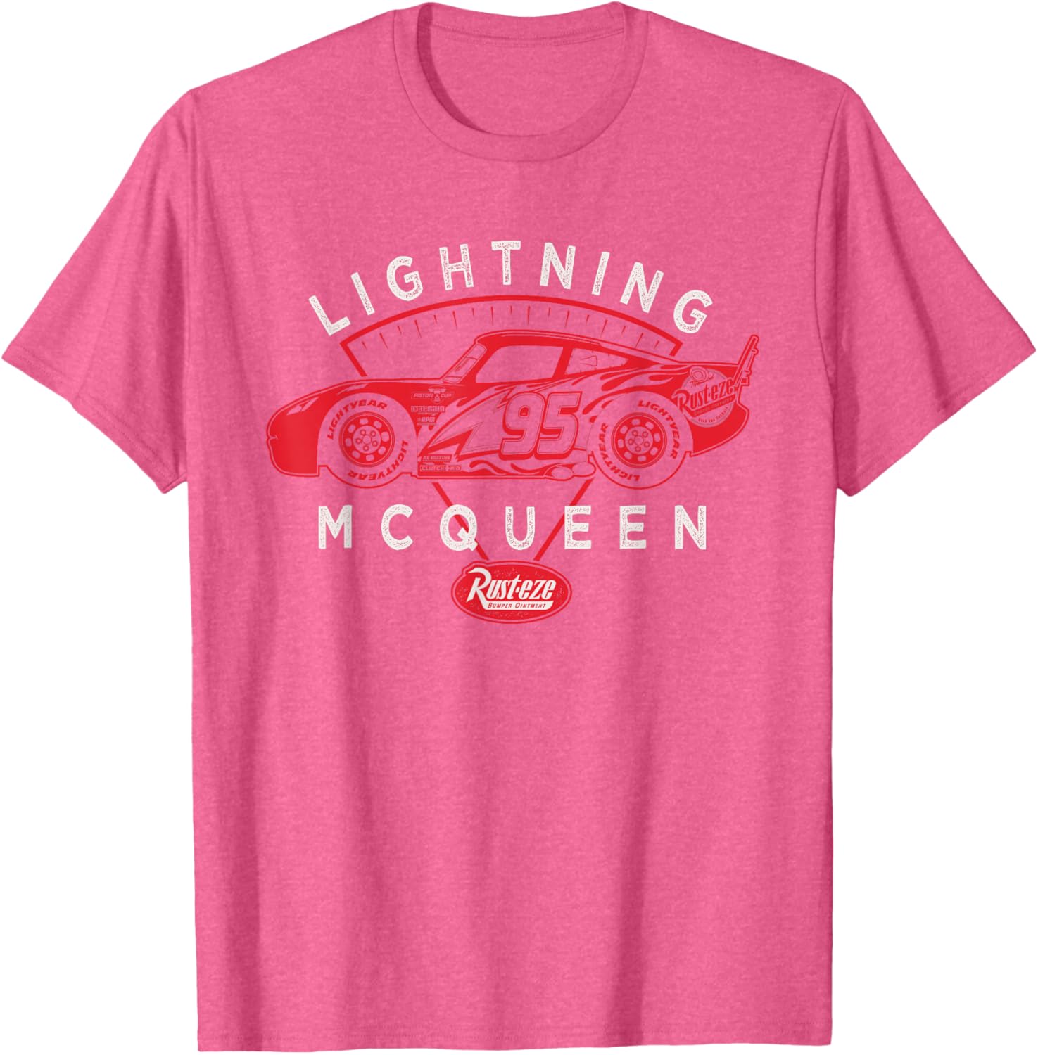 Lightning McQueen Rust-Eze Logo T-Shirt for Disney and Pixar Fans - 5