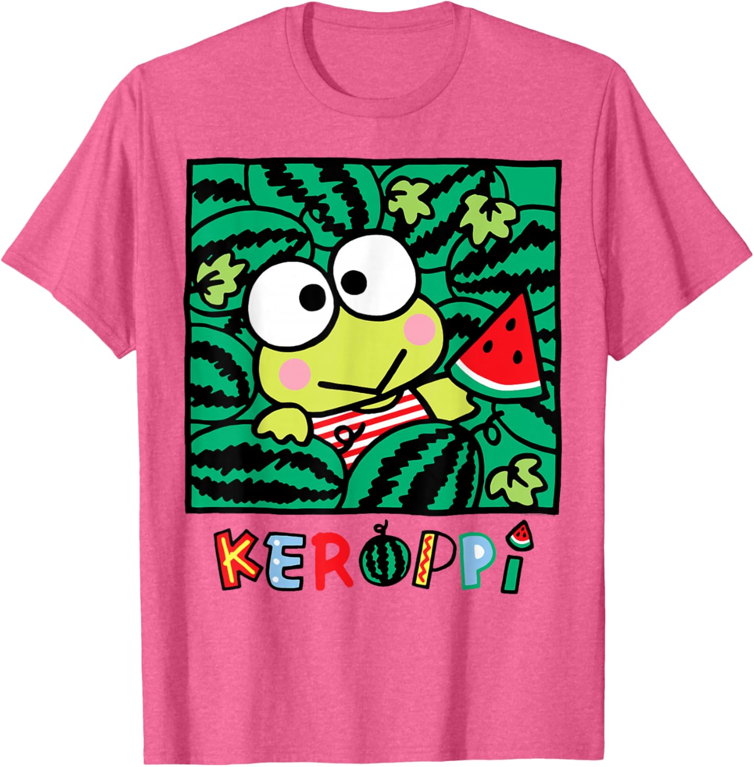 Keroppi Watermelon Summer Fun T-Shirt for Kids and Adults - 3