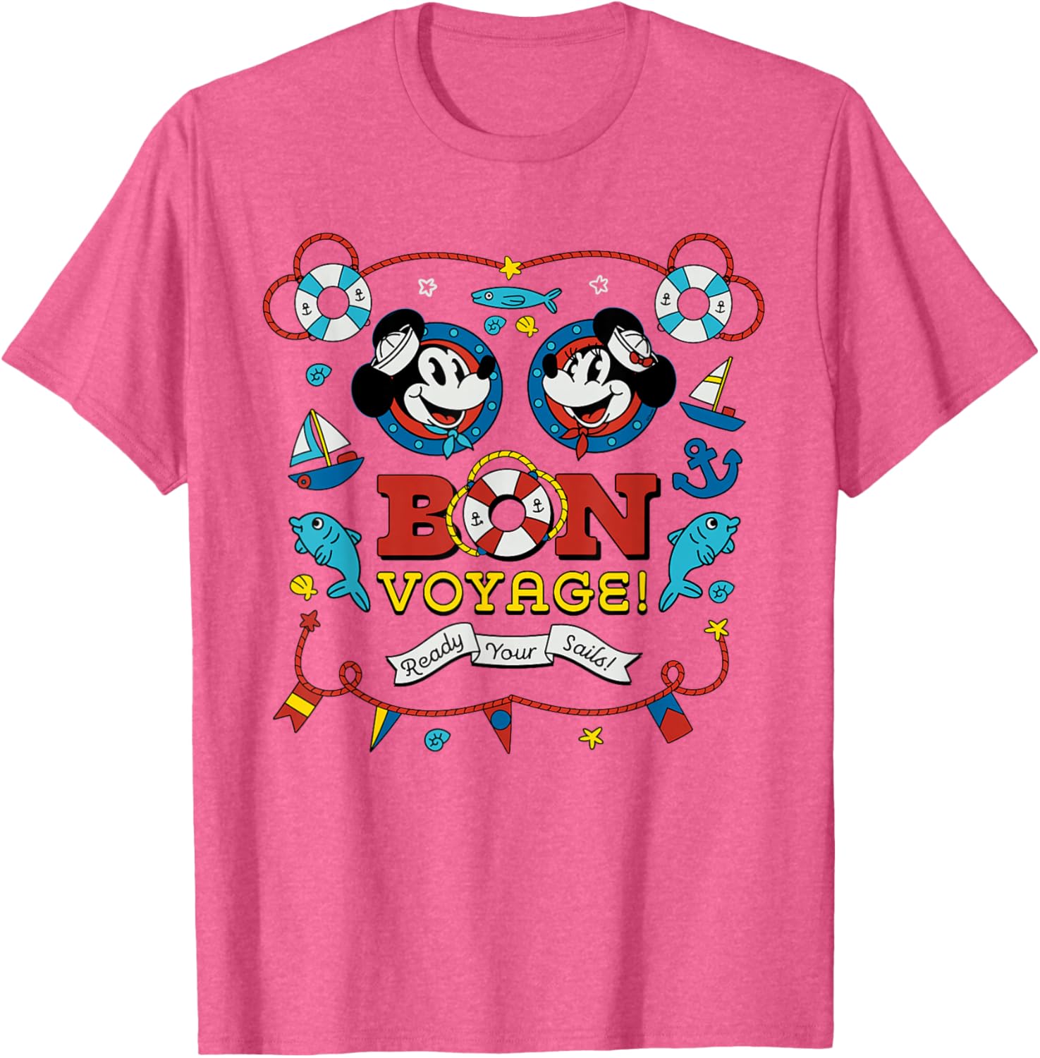 Disney Cruise Mickey and Minnie Mouse Bon Voyage Vacation T-Shirt - 3