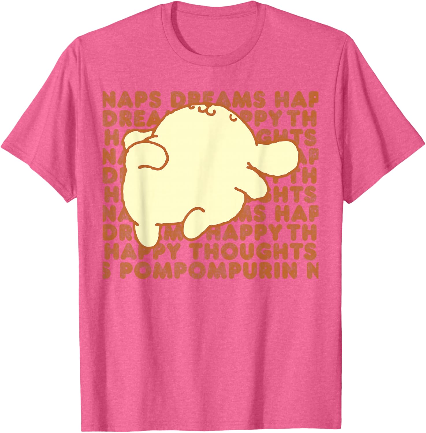 Pompompurin Happy Thoughts Nap Time T-Shirt for Cozy Relaxation - 11