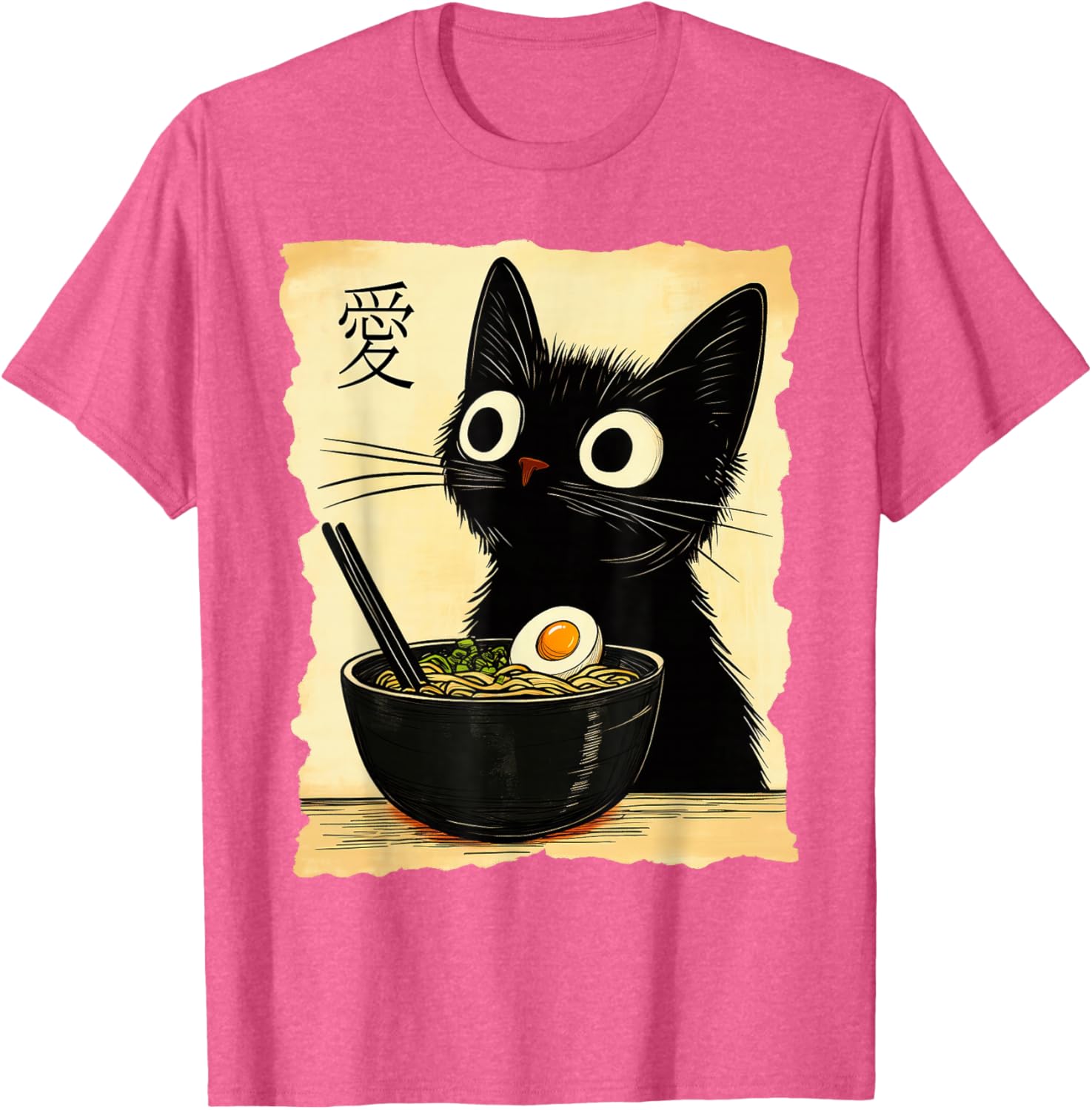 Funny Cat Ramen Graphic Tee Cute Japanese Kawaii Anime Cat T-Shirt - 15