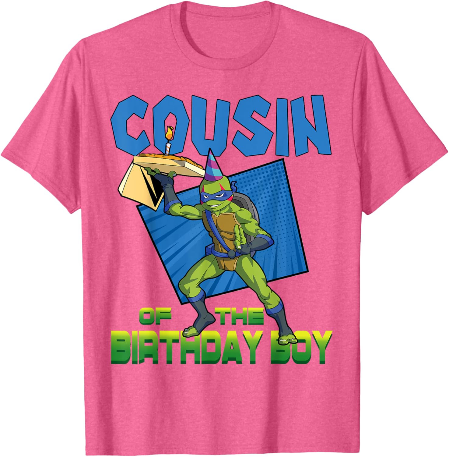 Leo Cousin of the Birthday Boy Pizza Party T-Shirt for TMNT Fans - 11