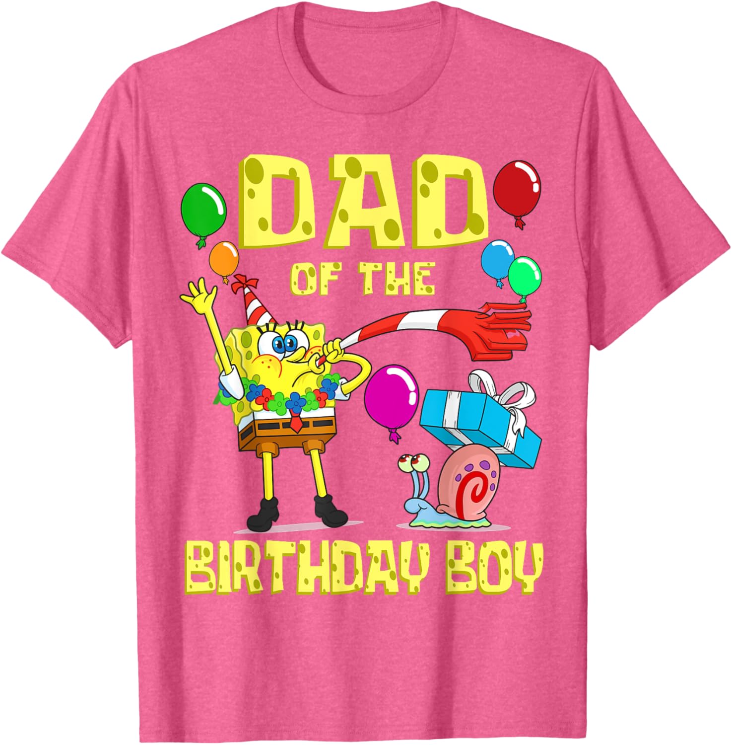 SpongeBob Daddy of the Birthday Boy Theme T-Shirt for Fun Parties - 3