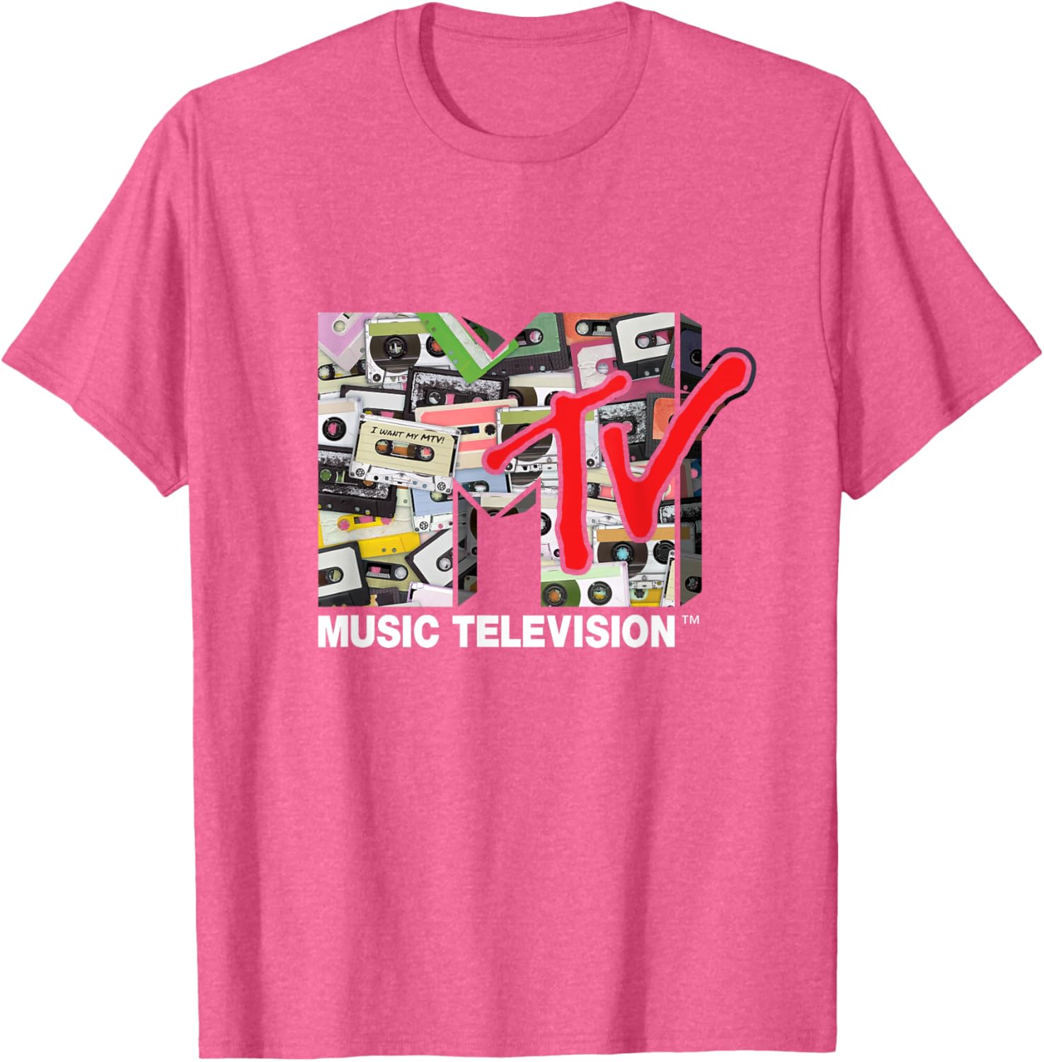 Mademark x MTV Retro 80s Cassette Tapes Remix T-Shirt for Vintage Style - 3