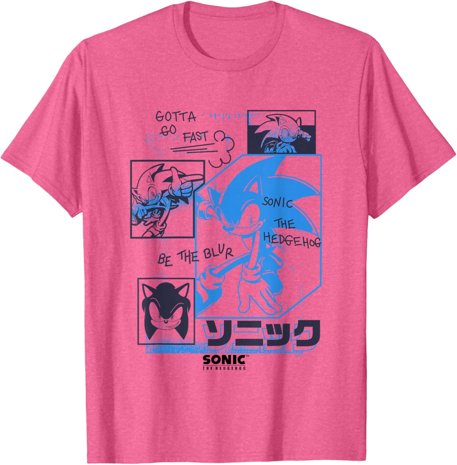 Sonic The Hedgehog Gotta Go Fast Vintage Sketch T-Shirt for Fans - 7