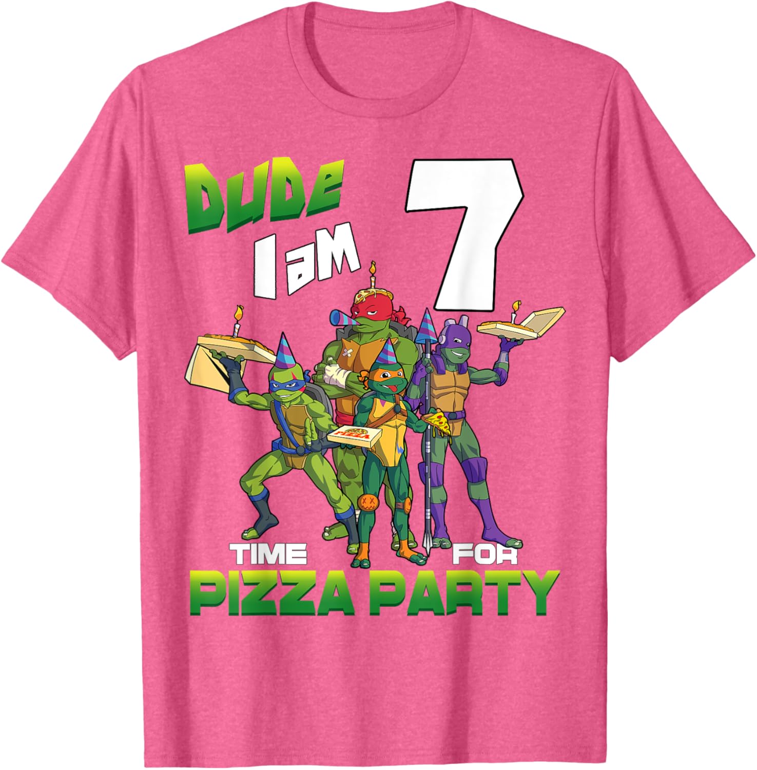 Mademark Teenage Mutant Ninja Turtles Pizza Party T-Shirt for 7 Year Olds - 6