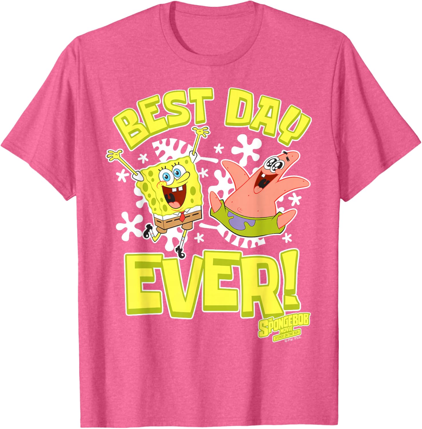 Sponge On The Run Patrick & SpongeBob Best Day Ever T-Shirt for Fun Lovers - 3
