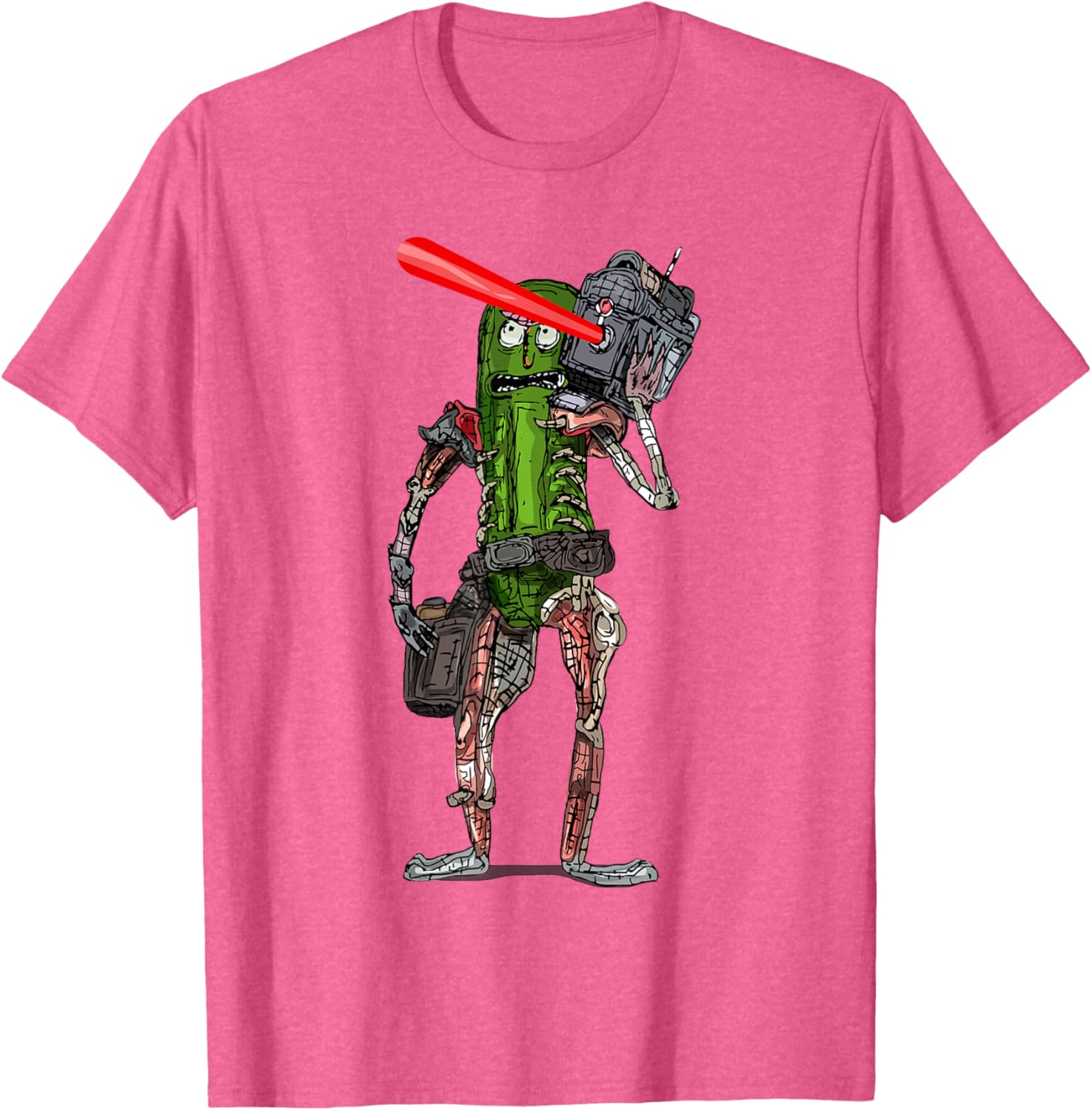 Pickle Rick Laser Beam T-Shirt - Fun Rick and Morty Apparel for Fans - 8