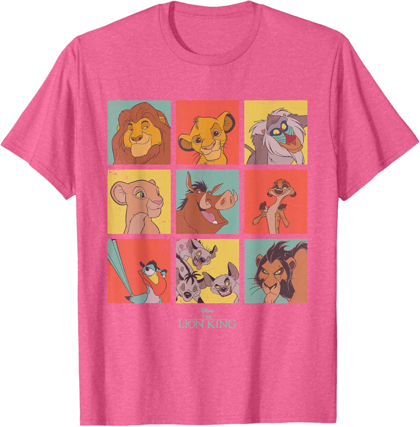 Disney The Lion King 90s Grid T-Shirt for Kids and Adults - 6