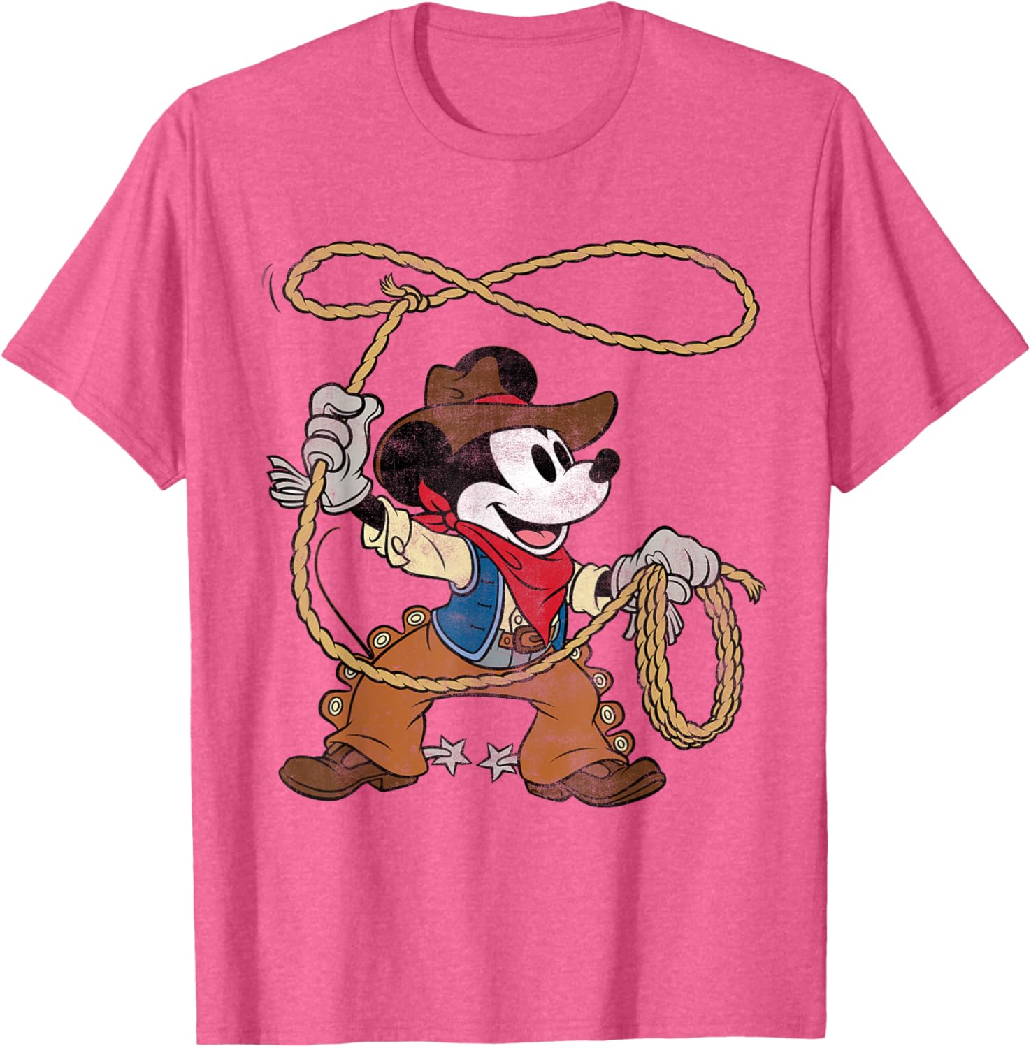 Vintage Mickey Mouse Cowboy T-Shirt for Fun Western Style Fashion - 5
