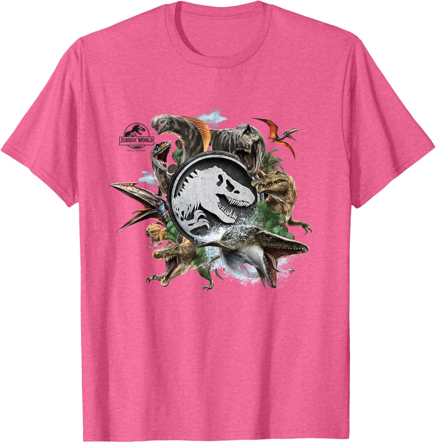 Jurassic World Rebirth Circle Logo Dinosaur T-Shirt for Fans and Collectors - 17