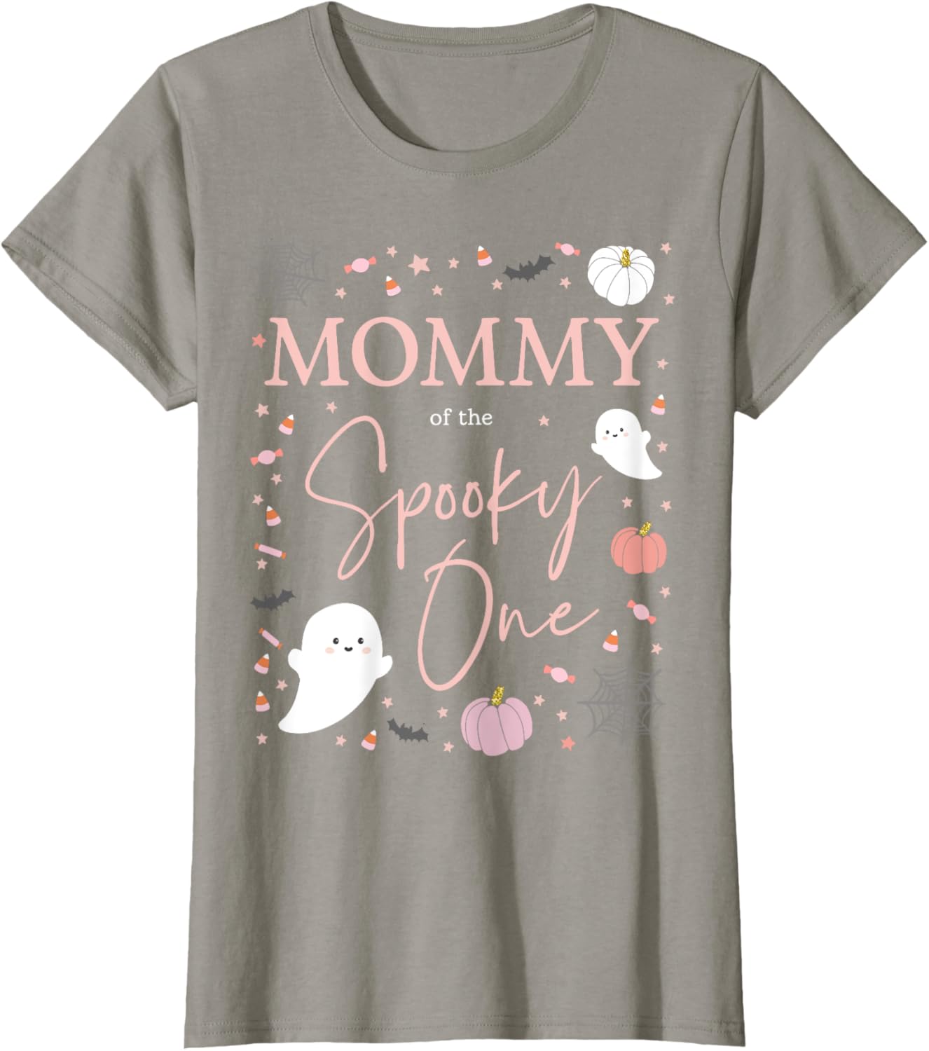 Cute Mommy of the Spooky One Pink Halloween T-Shirt for Girls 1st Birthday - 4