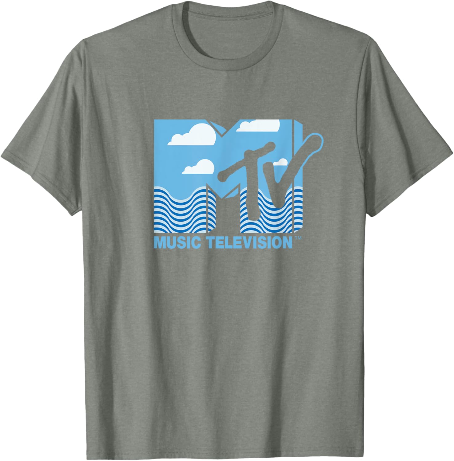 Mademark x MTV Official Logo T-Shirt with Water, Clouds & Blue Sky - 1