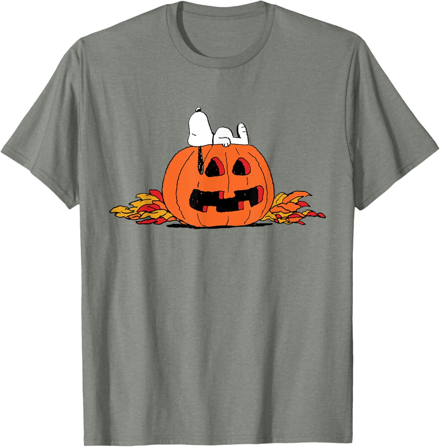 Peanuts Snoopy Lantern Halloween T-Shirt Fun and Festive Apparel - 7