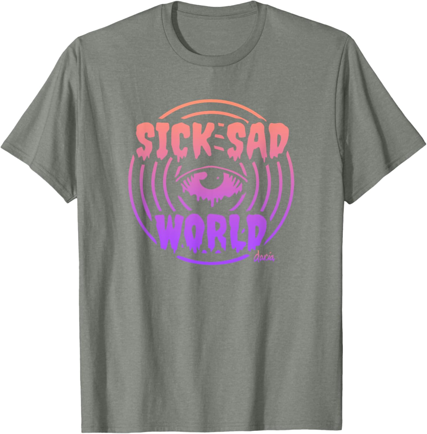 Mademark x Daria Sick Sad World Gradient T-Shirt for Trendy Fashion Lovers - 13