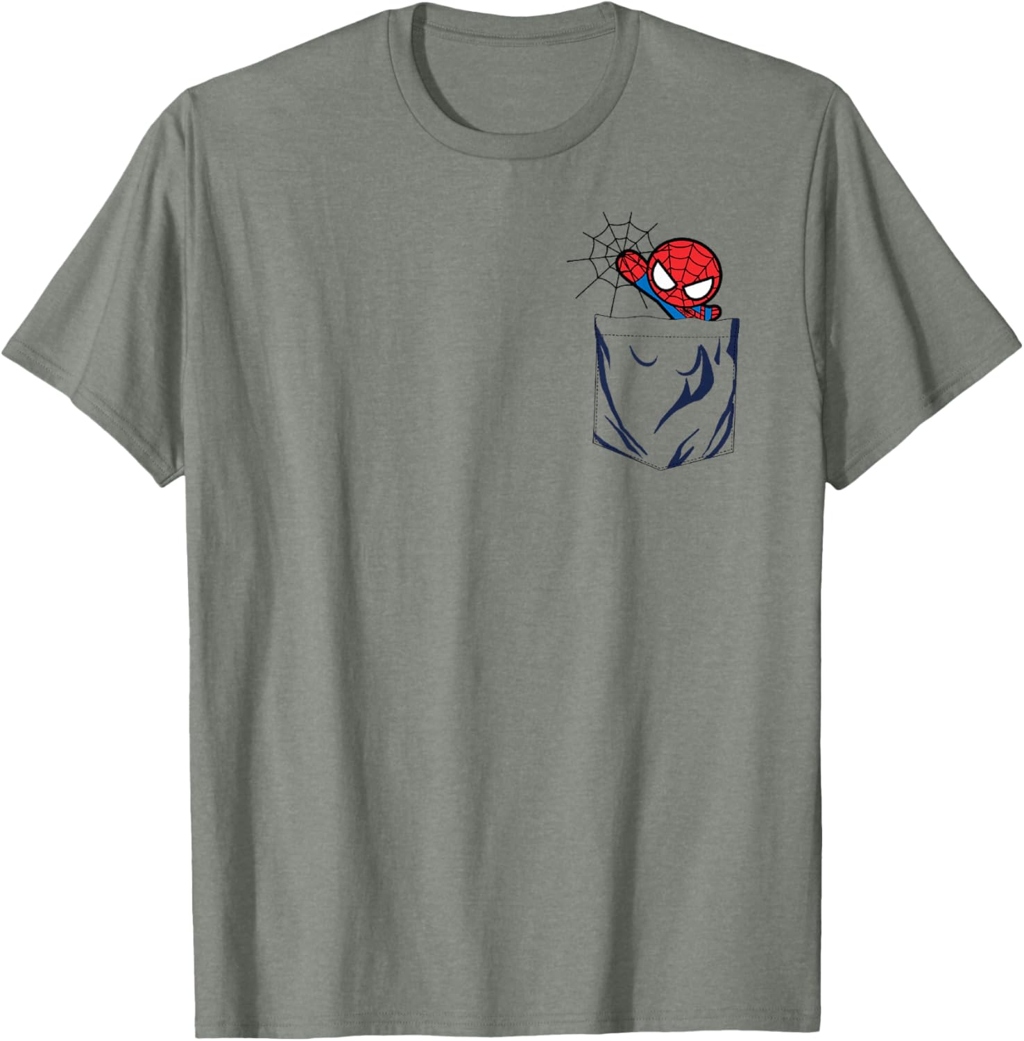 Marvel Spider-Man Left Chest Pocket T-Shirt for Superhero Fans - 1